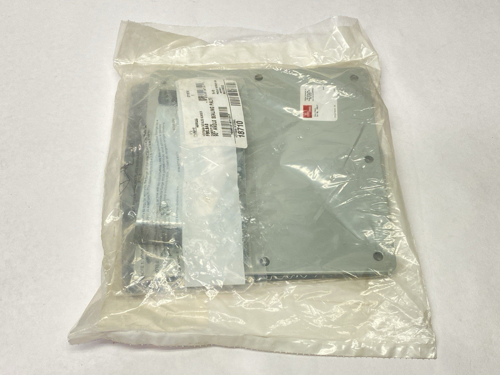 F66LP | Hoffman Closure Plate Hinged-Cover Lay-In Wireway 6" x 6" Gray Steel - New - Maverick Industrial Sales
