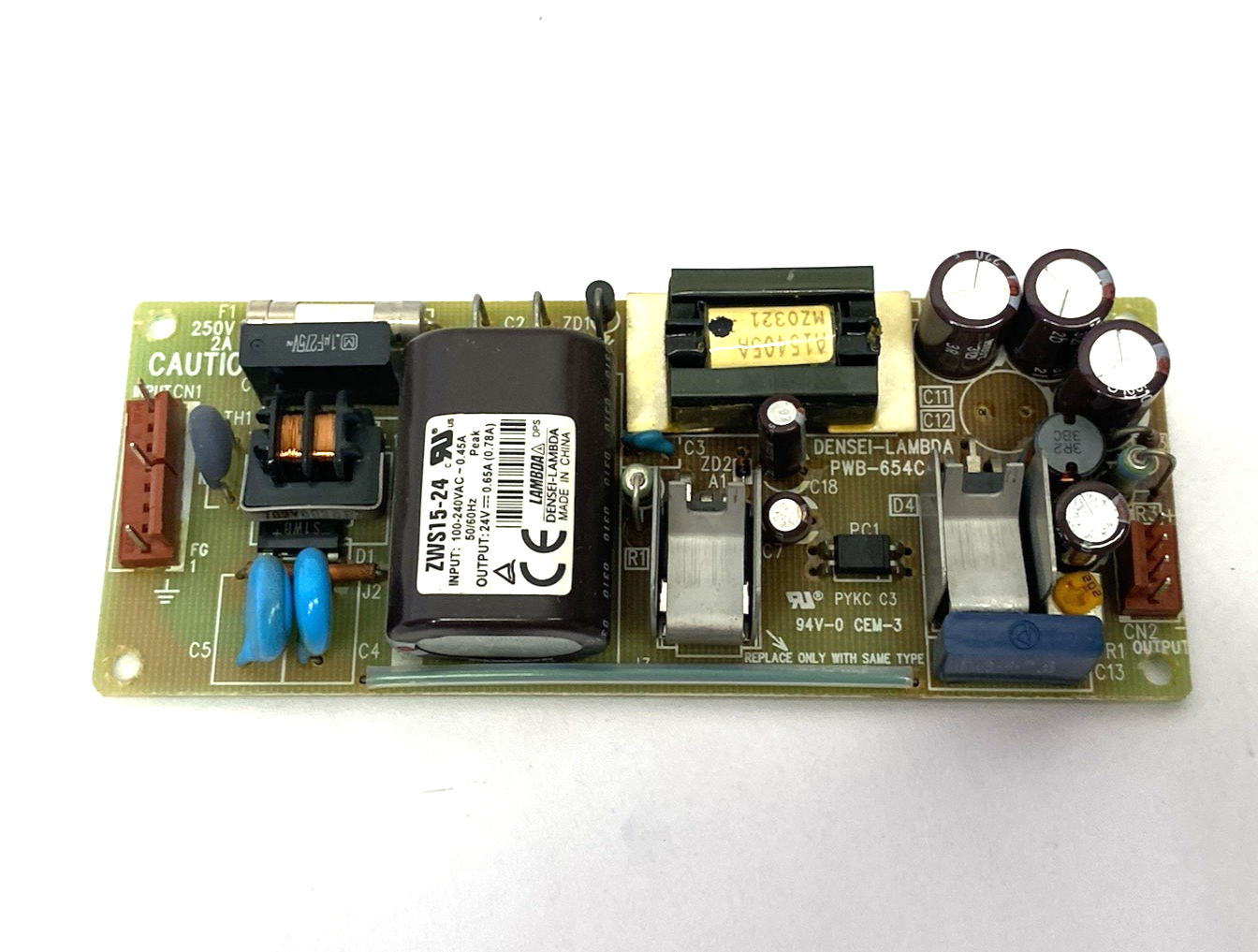 Densei Lambda PWB-654C Power Supply Board Unit - Maverick Industrial Sales