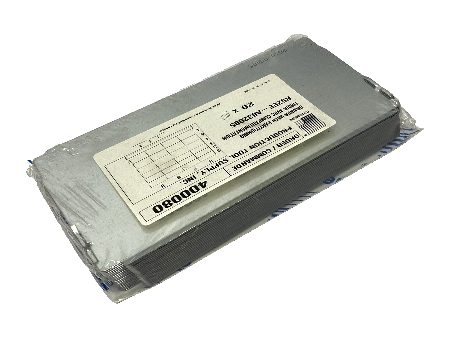 R52EE-A032005 | Rousseau Metal Drawer with Partitioning PKG OF 20 - New - Maverick Industrial Sales