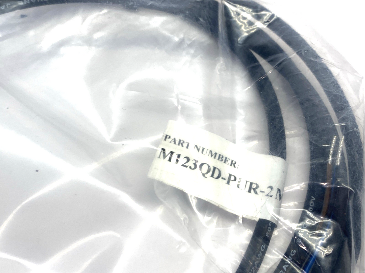 M123QD-PUR-2M | Adsens Tech Cordset M12 QD Male 3-Pin 2m - New - Maverick Industrial Sales