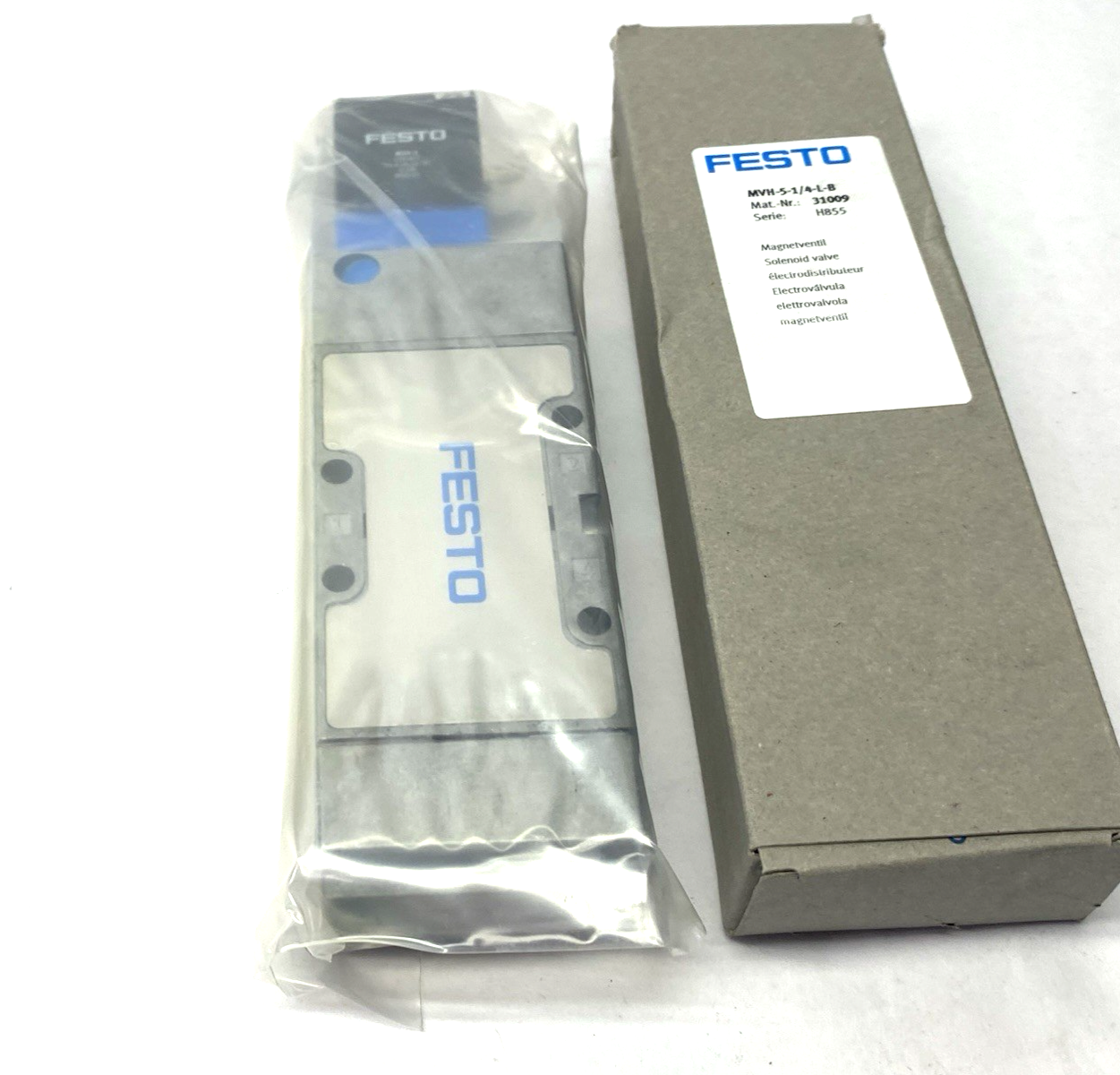 Festo MVH-5-1/4-L-B Solenoid Valve 5/2-way Monostable, 31009 - Maverick Industrial Sales