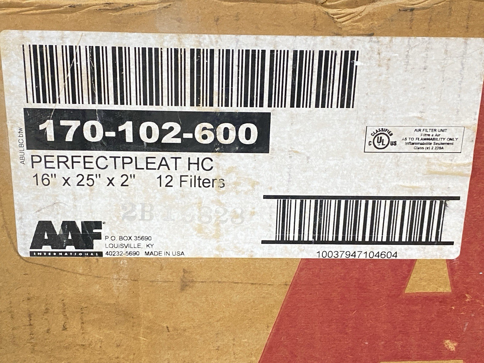 170-102-600 | AAF Flanders - Open box - Maverick Industrial Sales