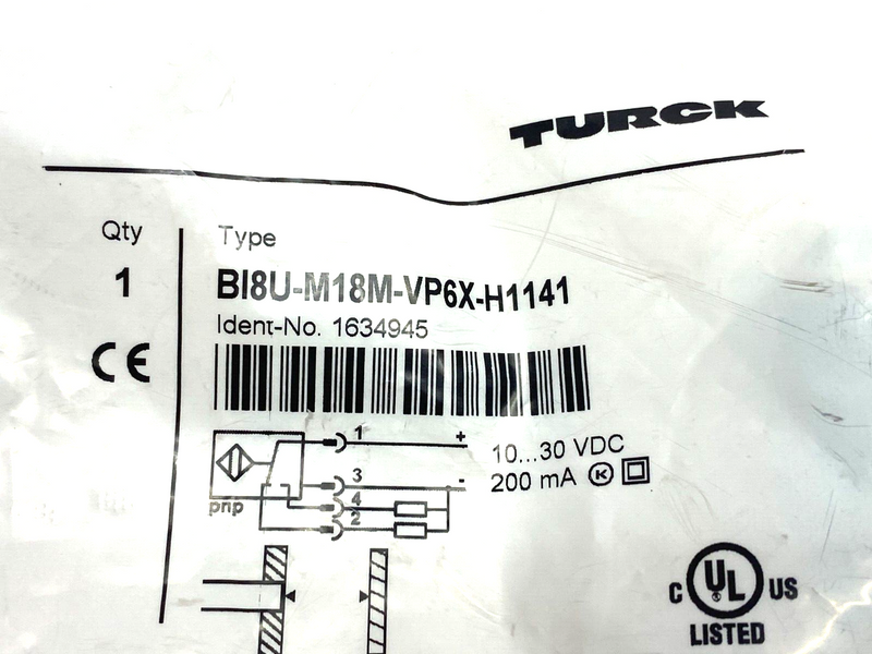 Turck BI8U-M18M-VP6X-H1141 Inductive Proximity Switch Extended Distance 1634945 - Maverick Industrial Sales