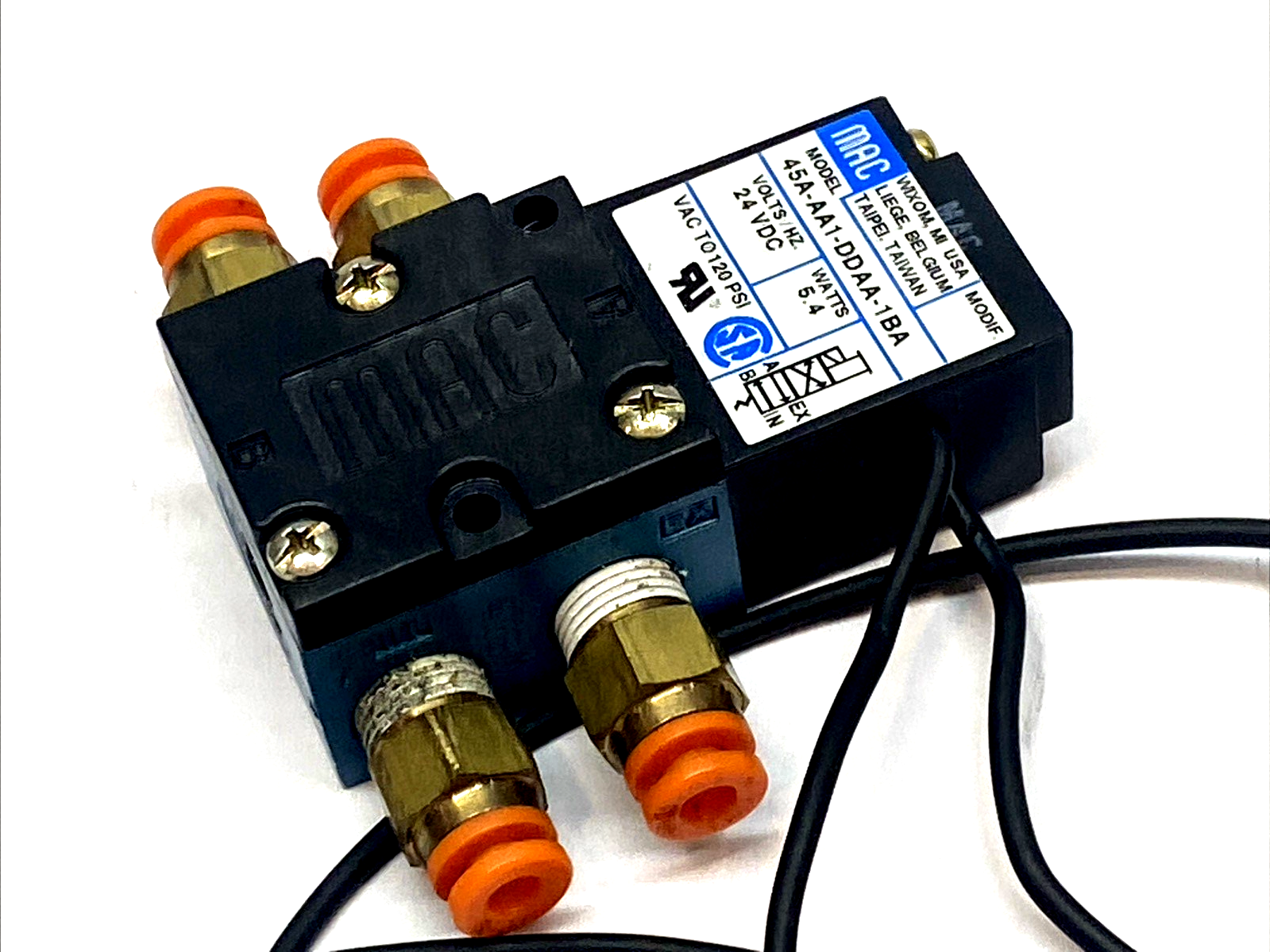 Mac 45A-AA1-DDAA-1BA Solenoid Valve 4-Way 1/8" NPTF 24V - Maverick Industrial Sales