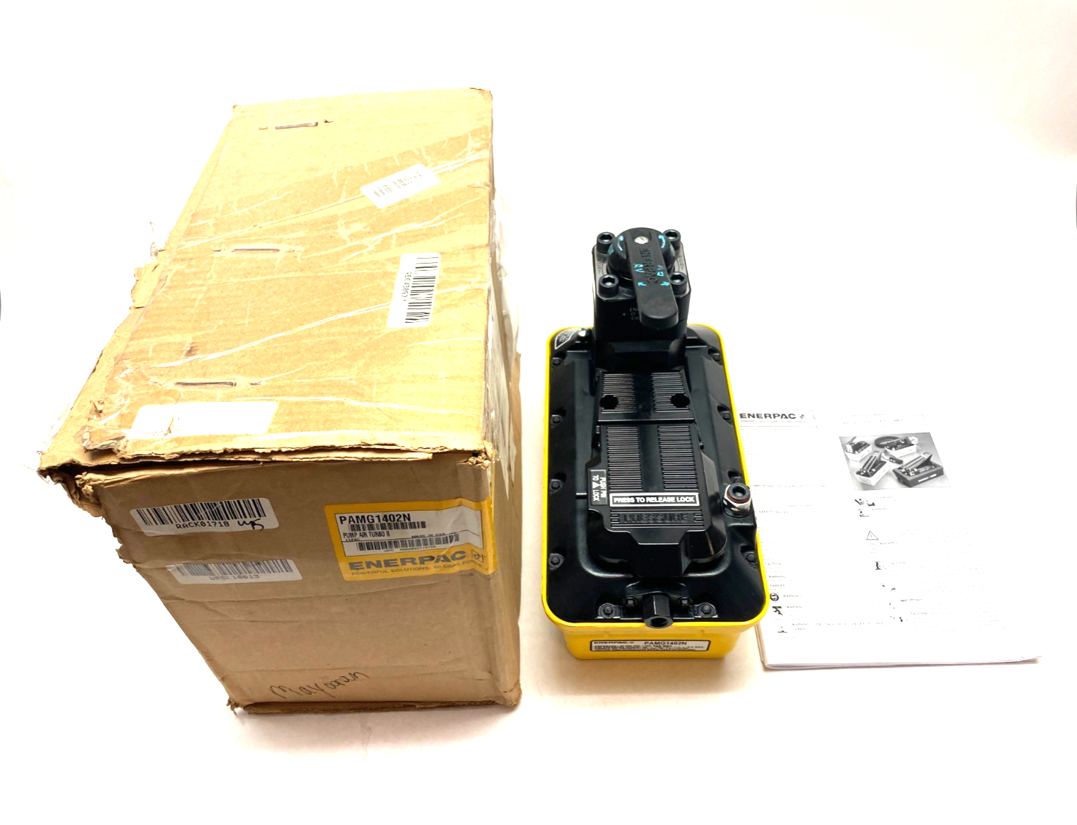 Enerpac PAMG1402N Turbo II Air Hydraulic Pump 4/3 Manual Valve - Maverick Industrial Sales