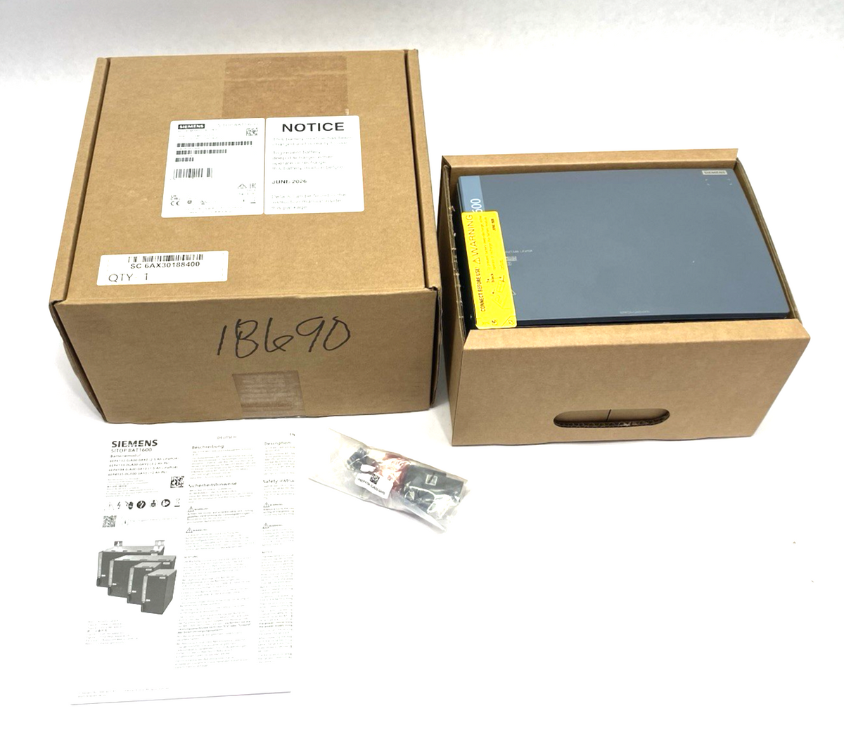 Siemens 6EP4134-0JA00-0AY0-Z SITOP BAT1600 24 V DC 7.5 Ah LiFePO4 Lith Battery - Maverick Industrial Sales