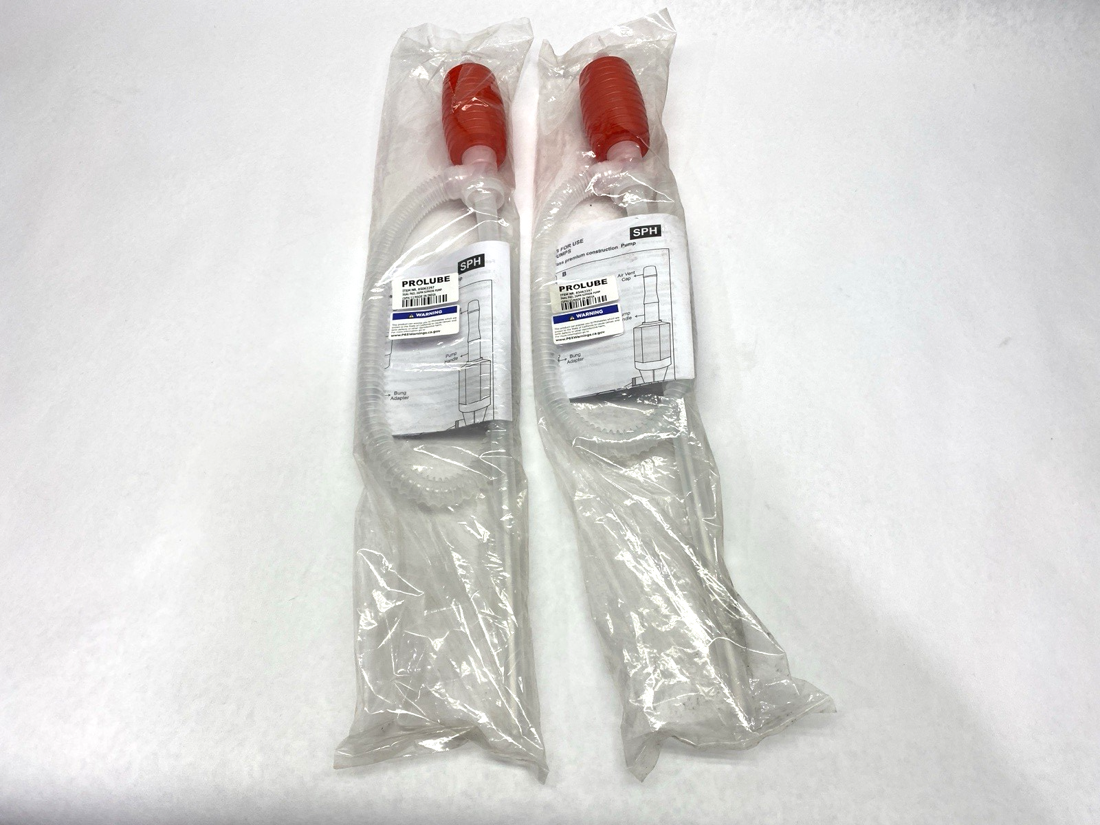 85062297 | Prolube Polyethylene Hand Operated Siphon Pump 21" 5Gal LOT OF 2 - New – Open box - Maverick Industrial Sales