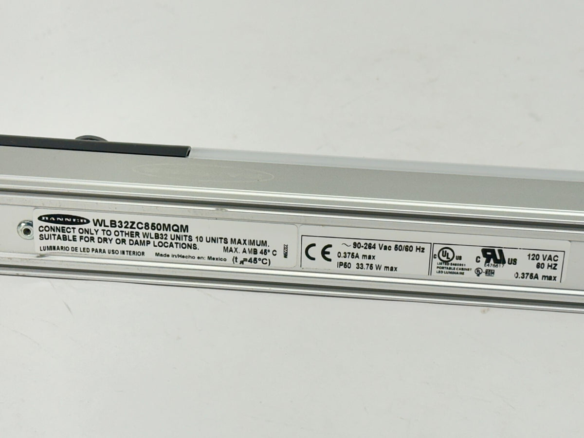 WLB32ZC850MQM | Banner WLB32 Motion Sense Work Light Bar DAMAGED SENSOR - For parts or not working - Maverick Industrial Sales