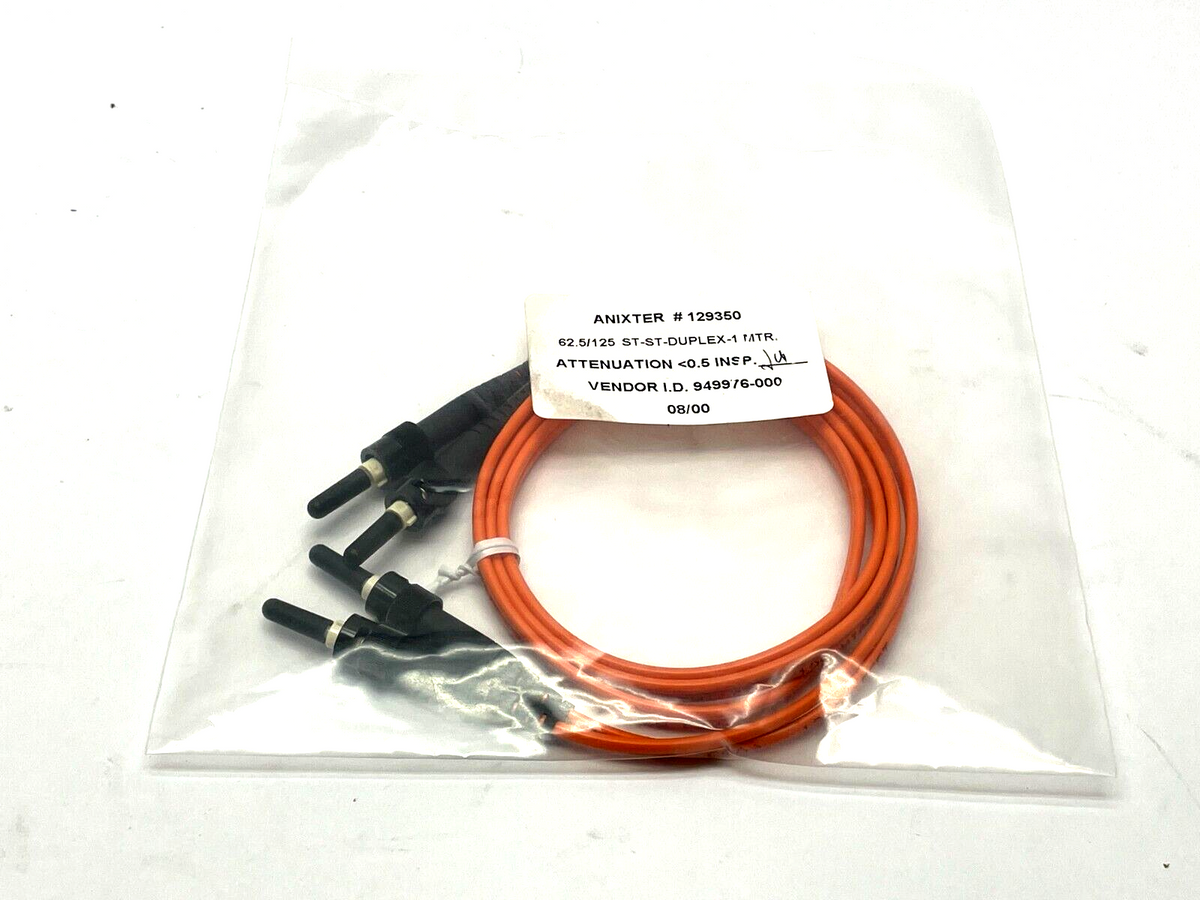 Anixter Compulink 129350 Fiber Jumper Patch Cord 2-Fiber 1m Length STCSTCD1 - Maverick Industrial Sales