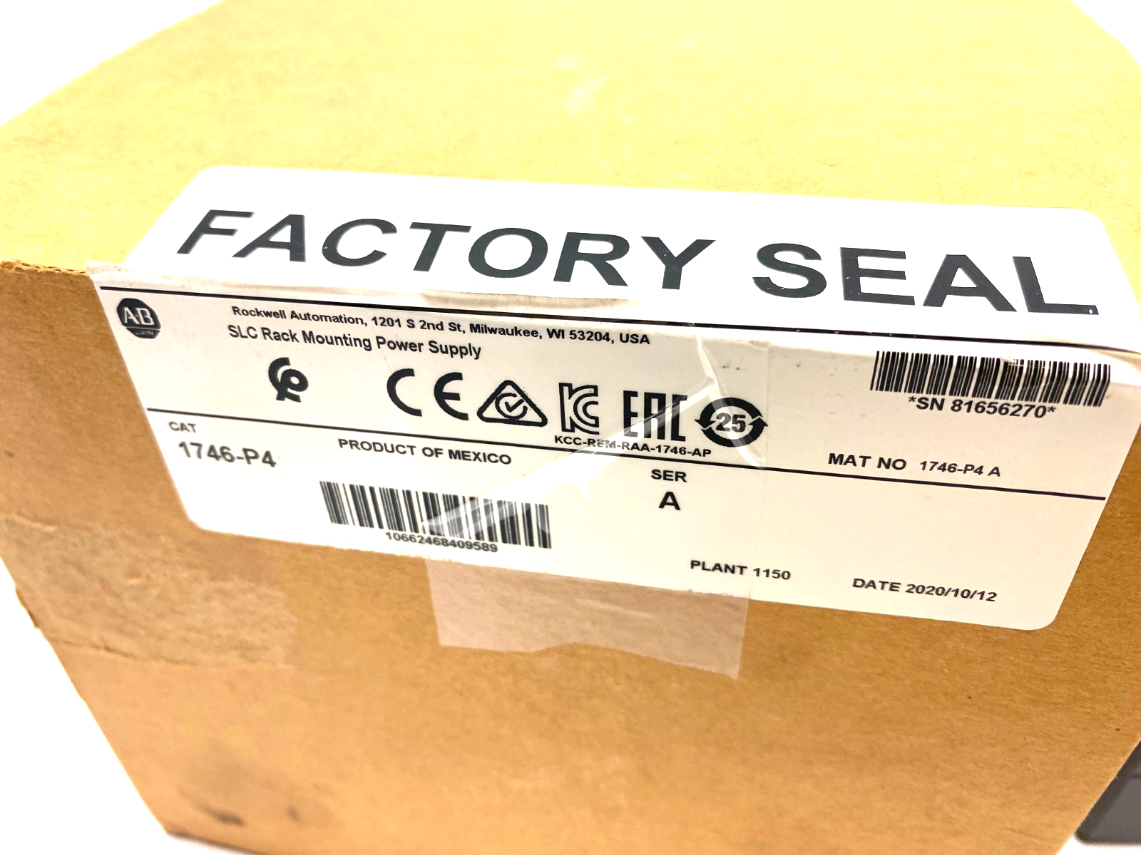 Allen Bradley 1746-P4 Ser. A SLC 500 Rack Mounting Power Supply - Maverick Industrial Sales