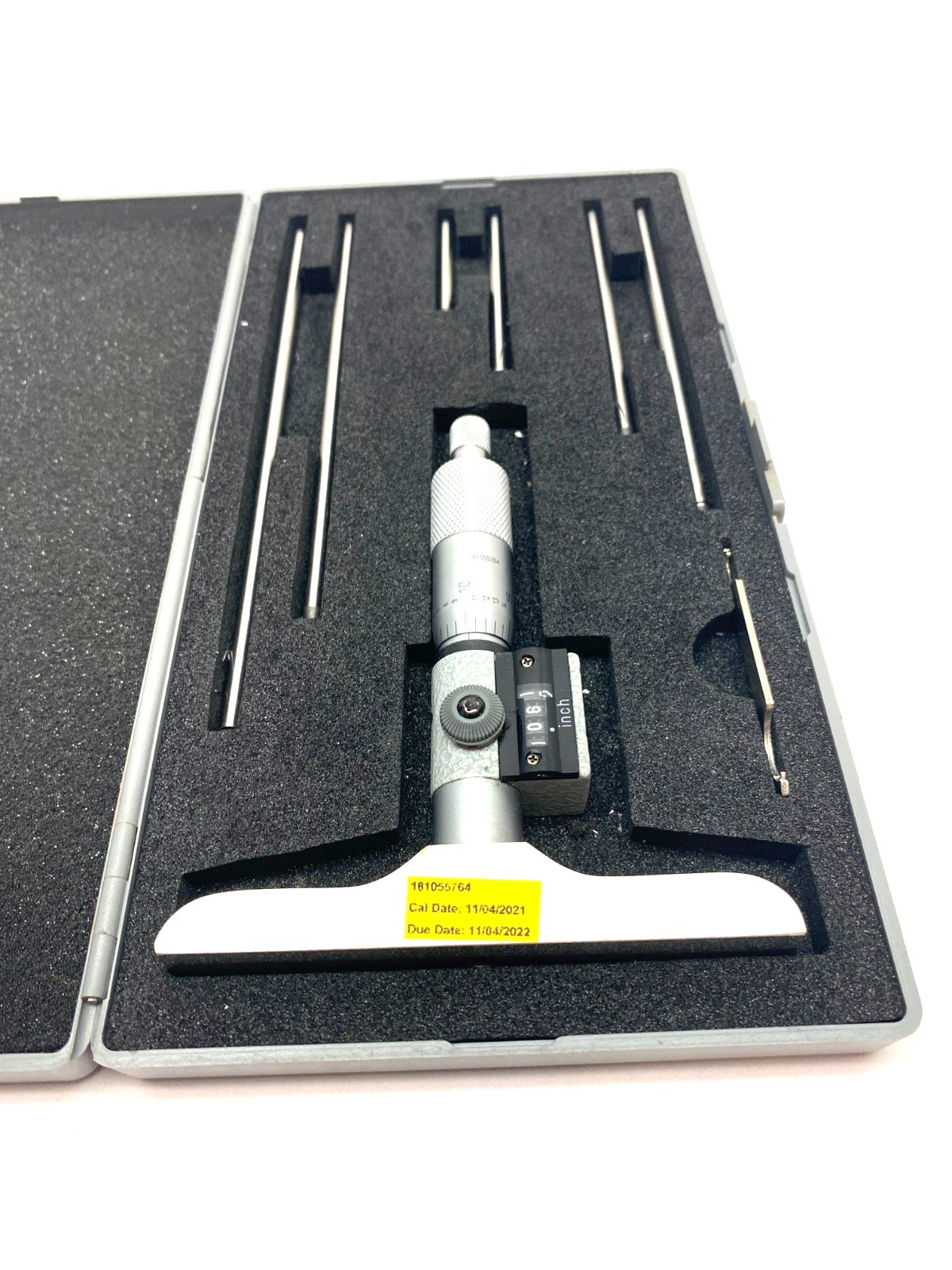 SPI 17-821-0 Mechanical Depth Micrometer 0-6" Rod Set, Ratchet Stop Thimble - Maverick Industrial Sales