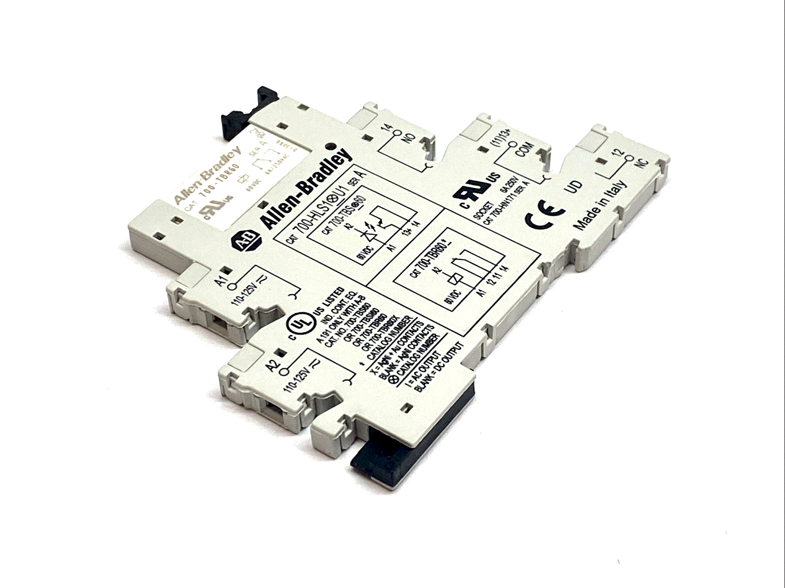 700-HLS1U1 | Allen-Bradley Relay w/ 700-TBR60 Base 1NO 2A 110/125VAC/DC - Used - Maverick Industrial Sales