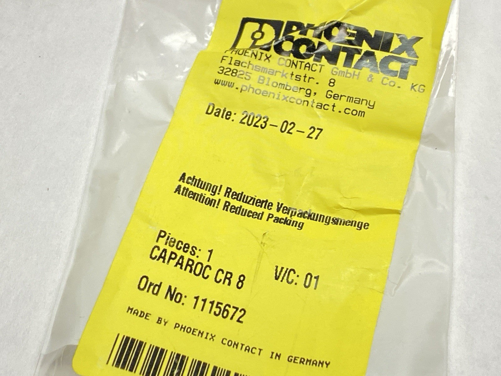 CAPAROC CR 8 | Phoenix Contact Busbar 8-Slot 1115672 - New - Maverick Industrial Sales