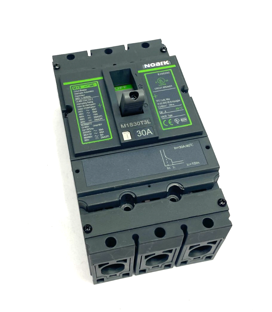 Noark M1S30T3L Molded Case Circuit Breaker Cat A, HACR Type, 3-Pole - Maverick Industrial Sales