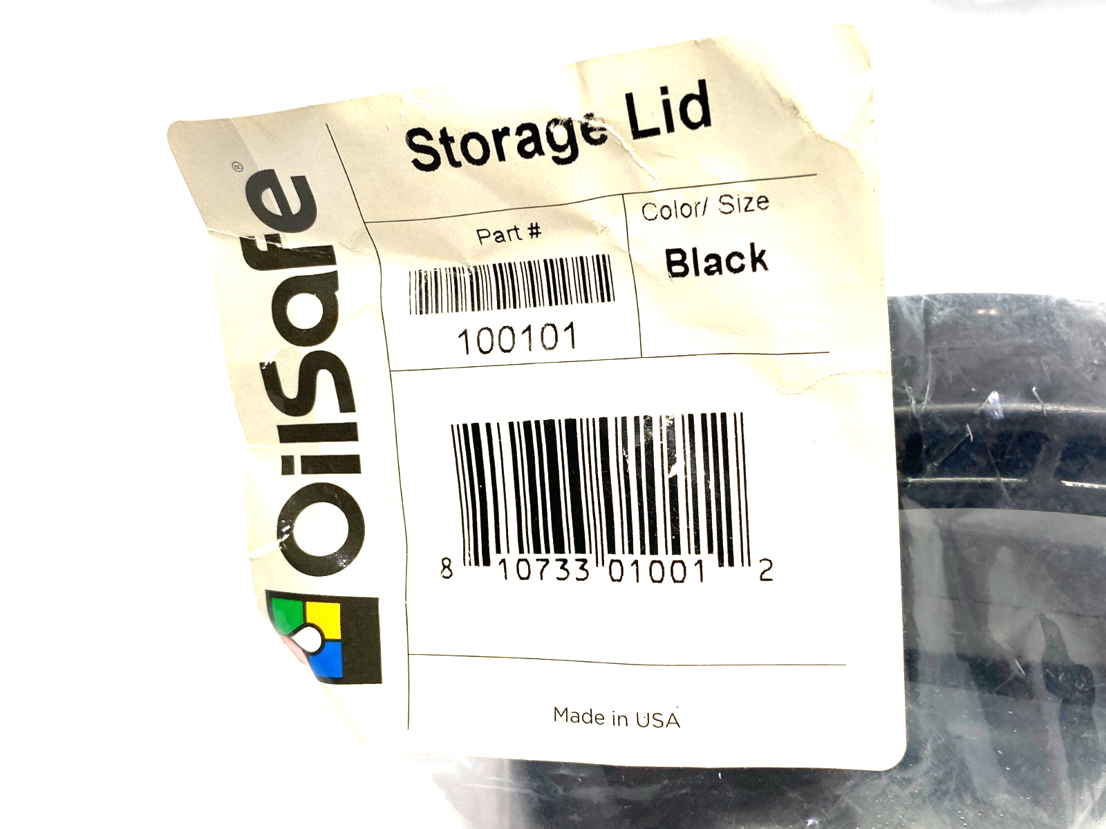 100101 | Oilsafe Spill-Proof Storage Lid, Black - New - Maverick Industrial Sales