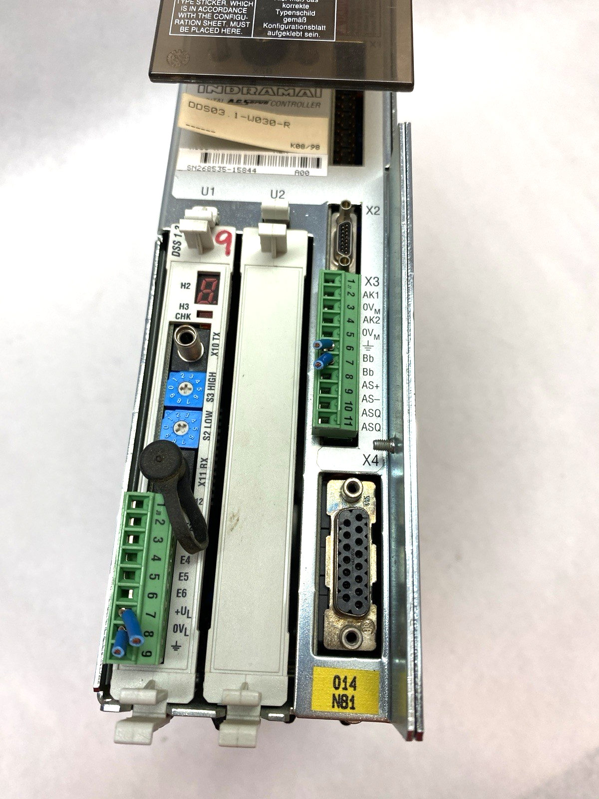 Indramat Servo Drive Controller DDS03.1-W030-RS01-03-FW, FWA-DIAX02-SSE-02VRS-MS - Maverick Industrial Sales