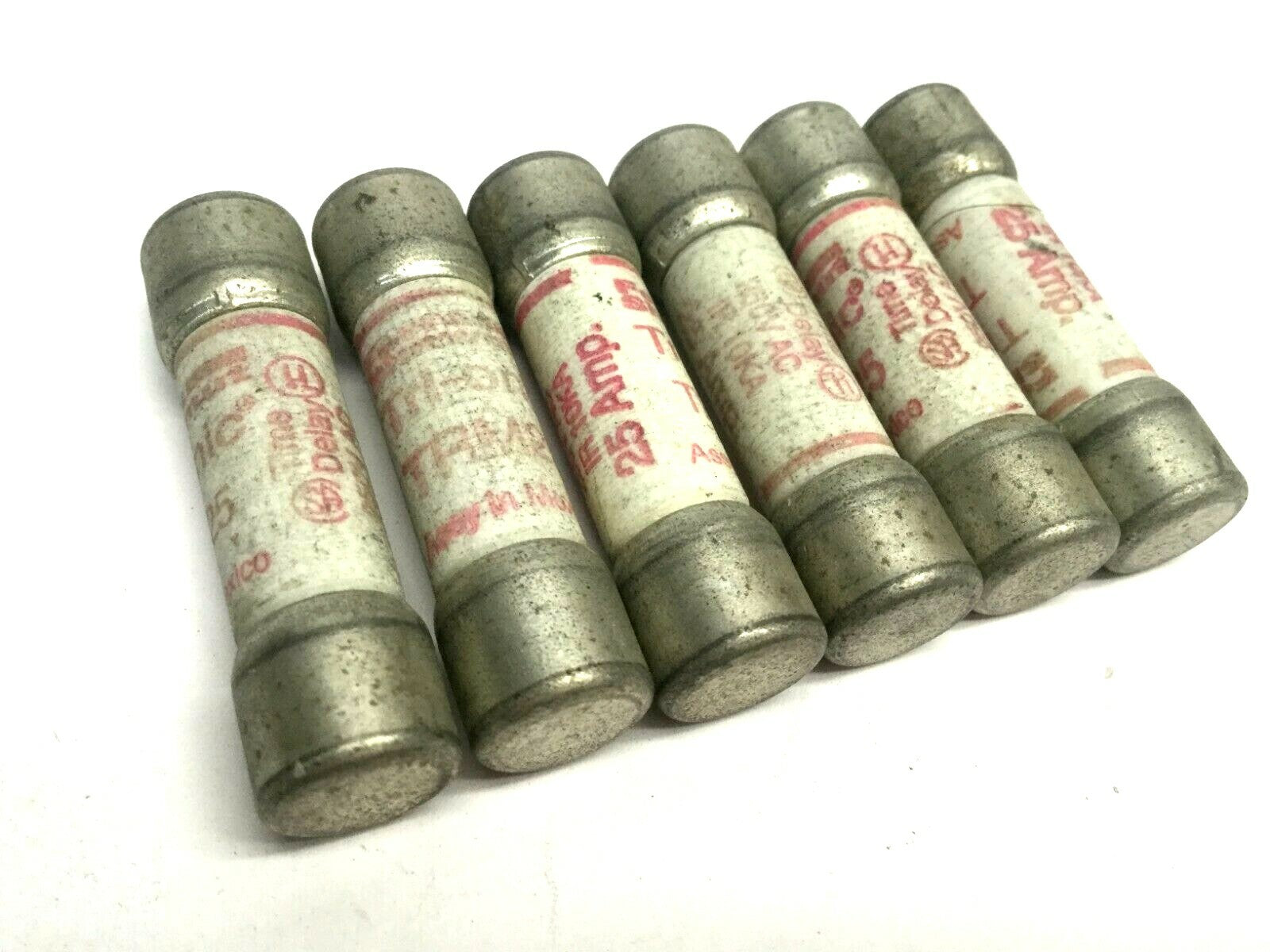 Ferraz Shawmut Tri-onic TRM25 Fuses 25 Amp, 250V AC Time Delay LOT OF 6 - Maverick Industrial Sales