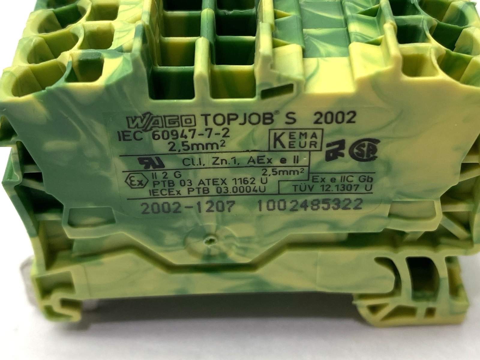 2002-1207 | Wago Topjobs Ground Terminal Block 2-Conductor LOT OF 17 - Used - Maverick Industrial Sales