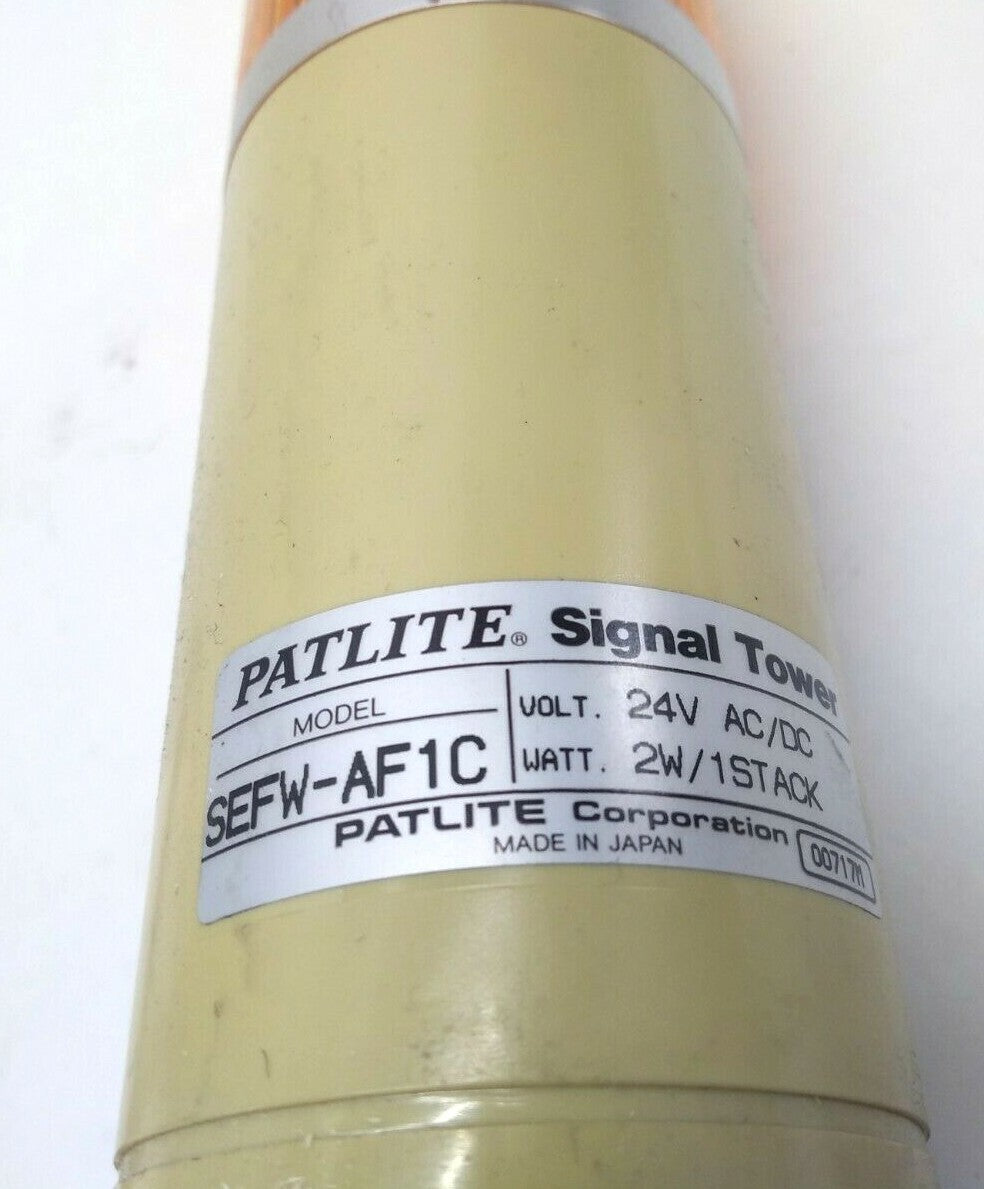 Patlite SEFW-AF1C Signal Tower 2W / 1Stack Amber Light 24V AC/DC - Maverick Industrial Sales