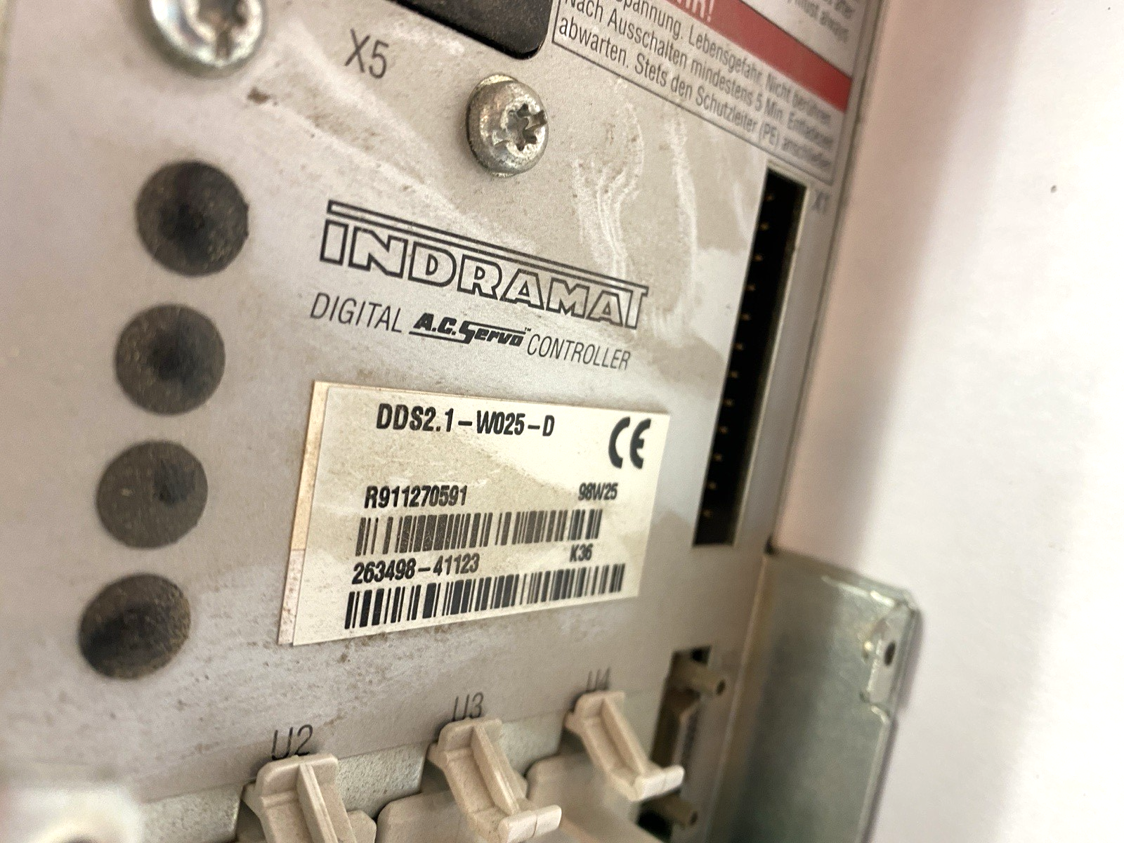 Indramat DDS2.1-W025-D AC Servo Controller Drive Unit 25A - Maverick Industrial Sales