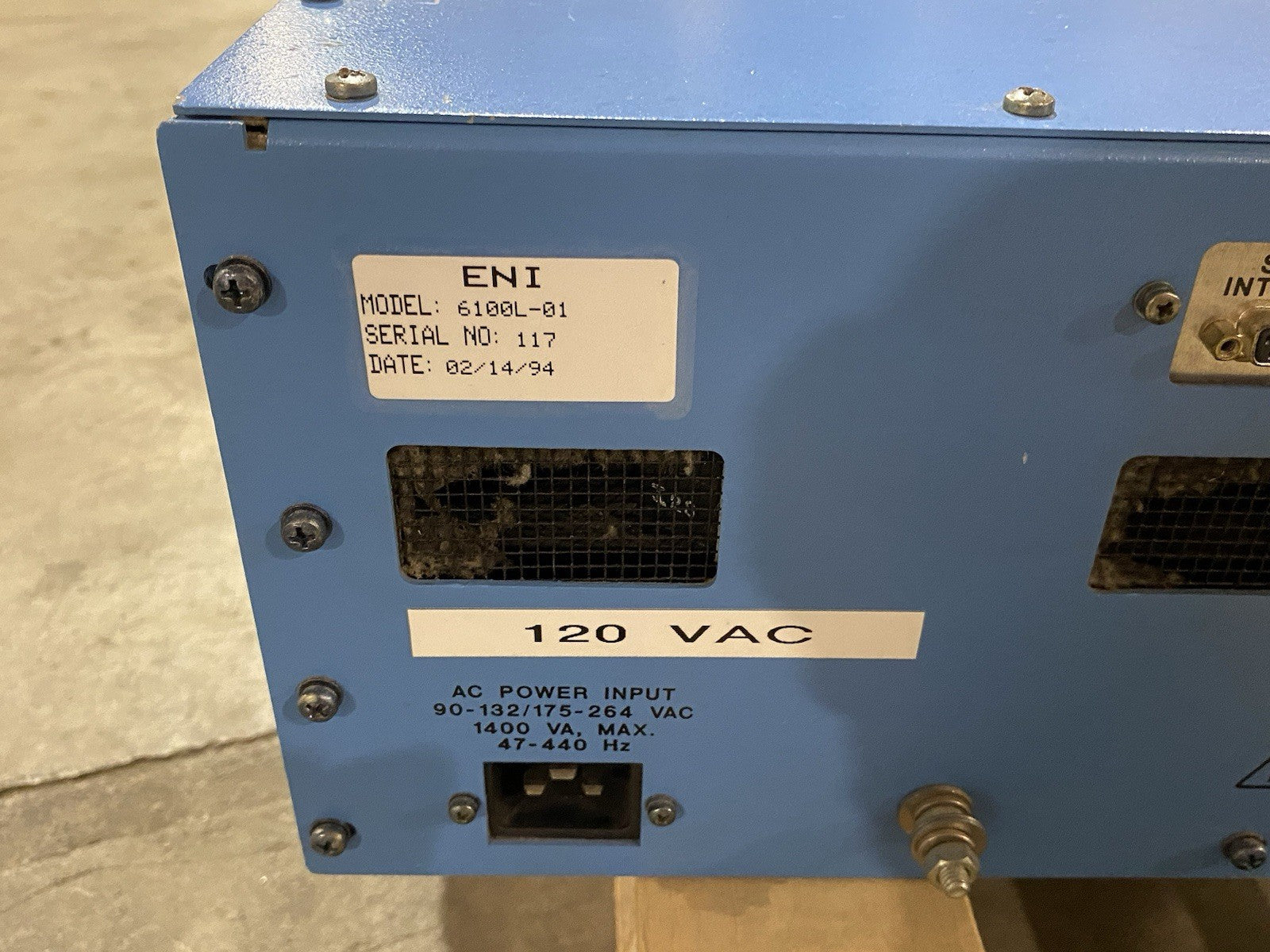 6100L-01 | ENI RF Amplifier Unit 400-1000MHz, 100W - Used - Maverick Industrial Sales