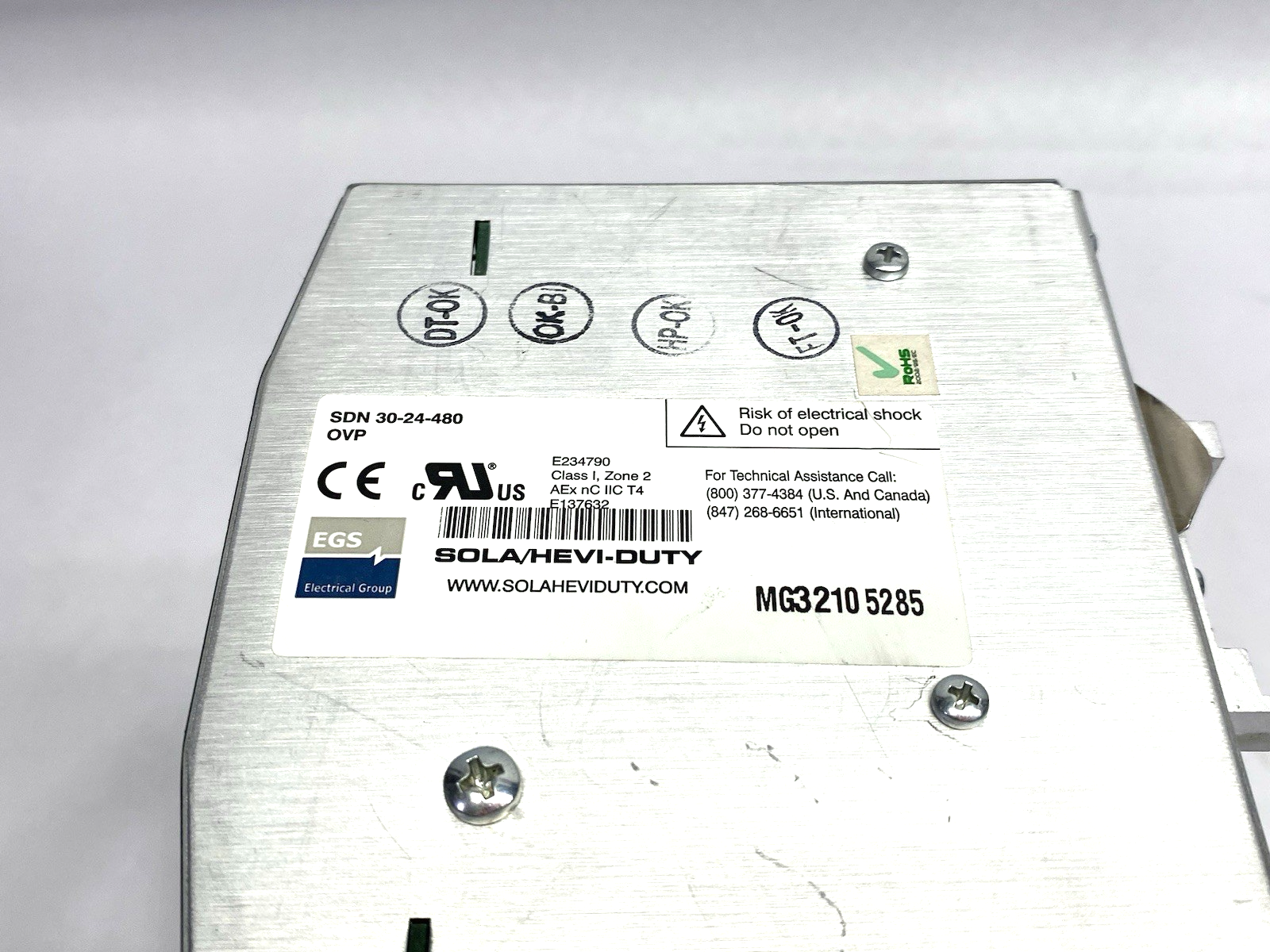 SDN 30-24-480 | Sola Hevi-Duty Power Supply DIN Rail Mount - Used - Maverick Industrial Sales
