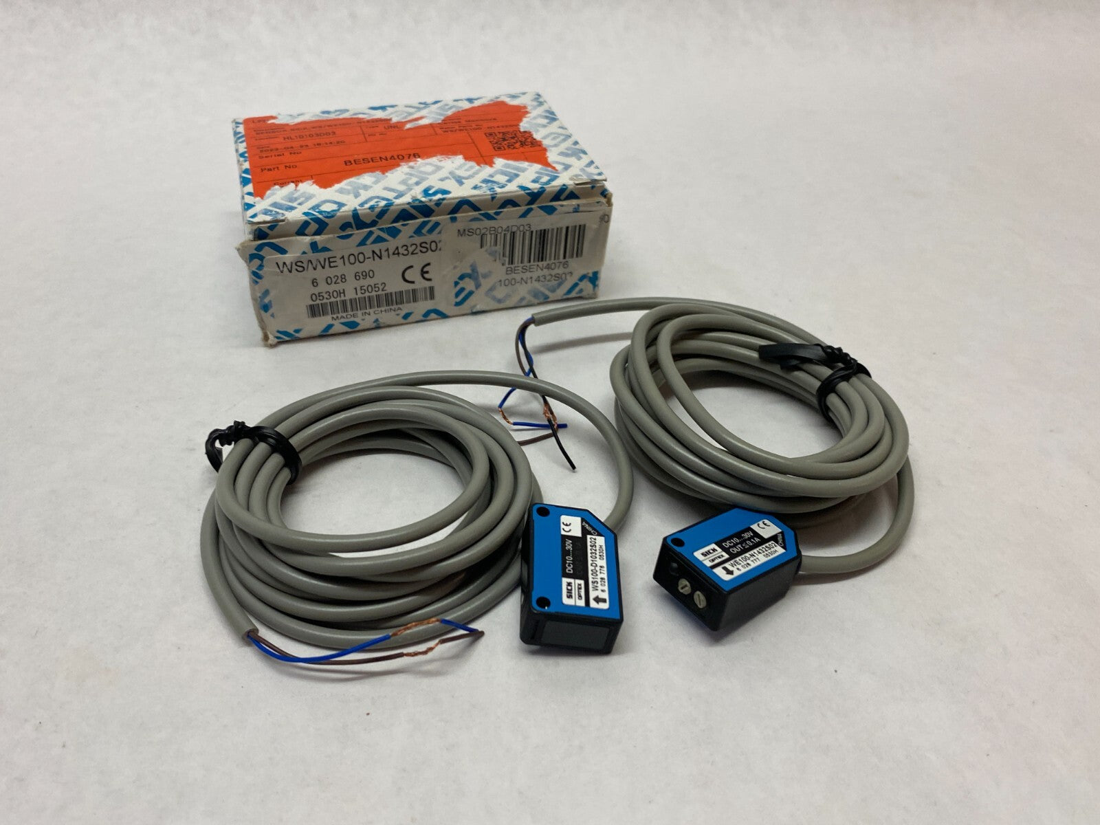Sick WS/WE100-N1432S02 Through-Beam Photoelectric Sensor Set NPN 15m 6028690 - Maverick Industrial Sales
