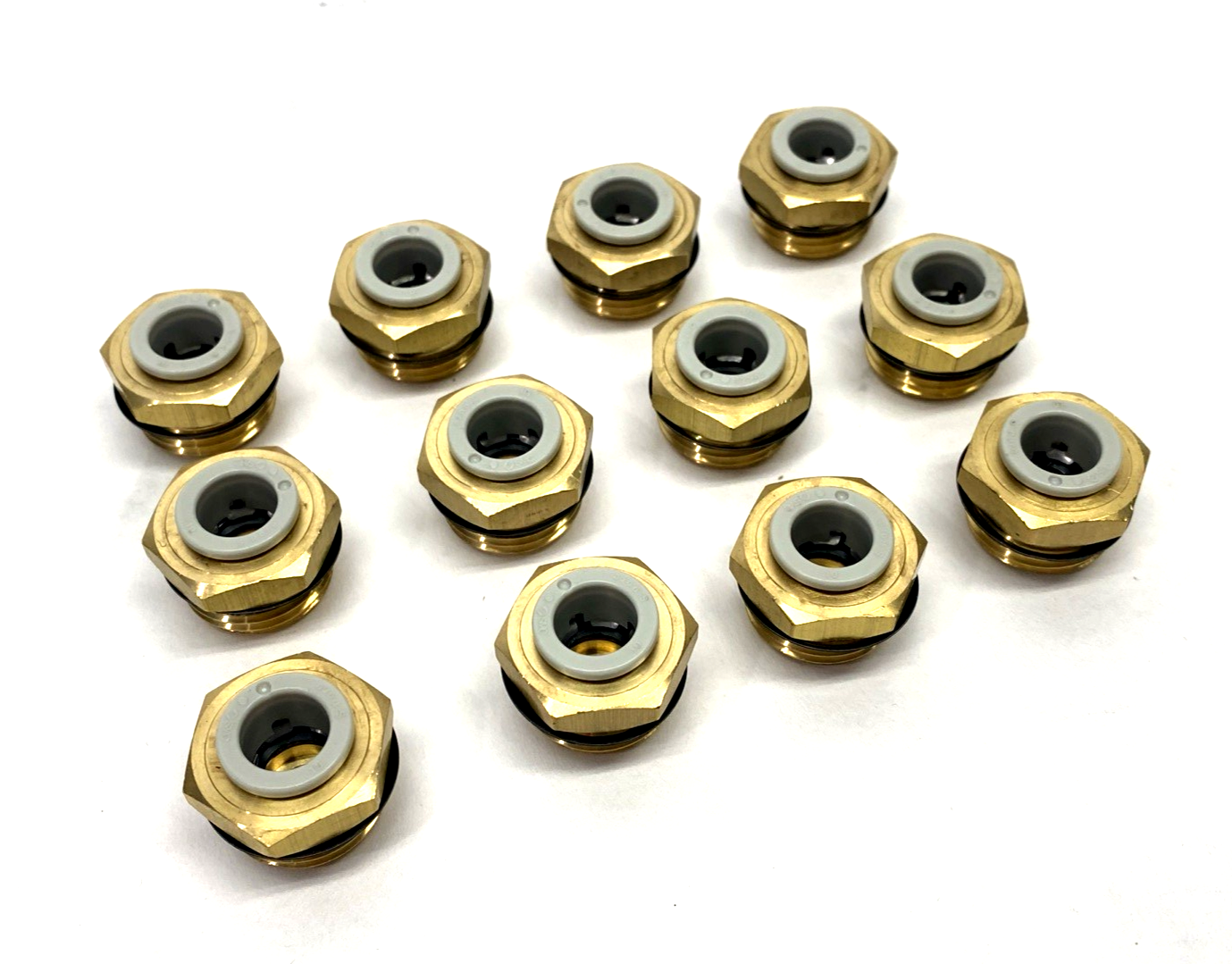 KQ2H10-U04A | SMC Pneumatic One-Touch Fitting 10mm Tube O.D. 1/2" Port LOT OF 12 - New Other - Maverick Industrial Sales