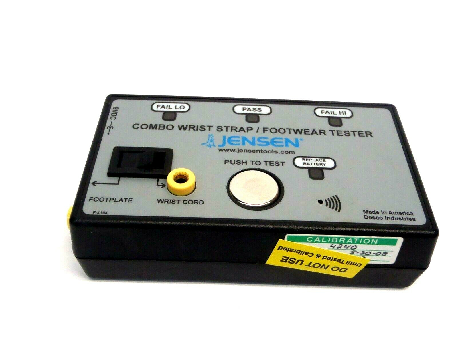 Jensen Combo Wrist Strap Footwear Tester 9VDC - Maverick Industrial Sales