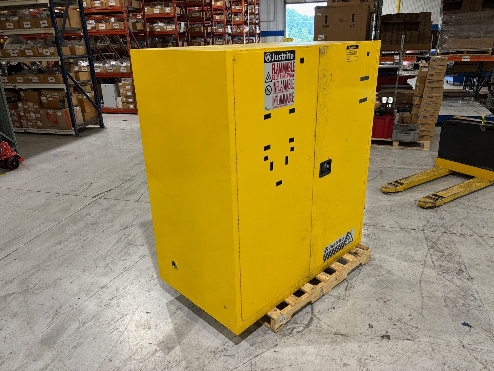 Justrite 899170 Sure-Grip EX Flammable Liquid Storage Cabinet, 2-55 Gal Capacity - Maverick Industrial Sales