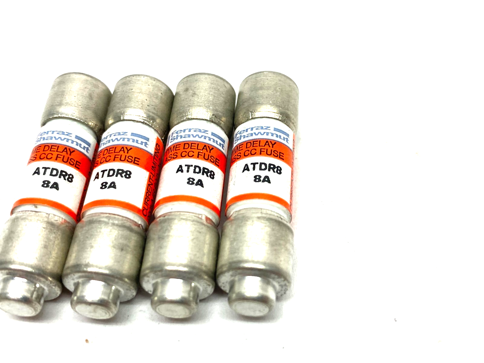 Ferraz Shawmut ATDR8 8A Time Delay Fuse Class CC LOT OF 4 - Maverick Industrial Sales