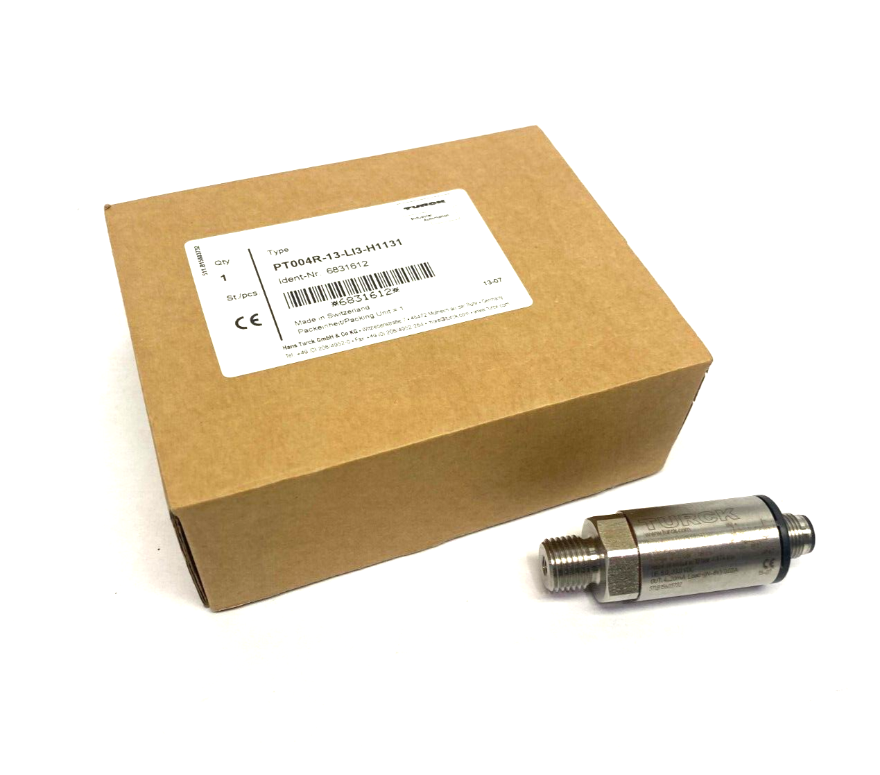 Turck PT004R-13-LI3-H1131 Pressure Transmitter M12 3-Pin Stainless Steel 6831612 - Maverick Industrial Sales