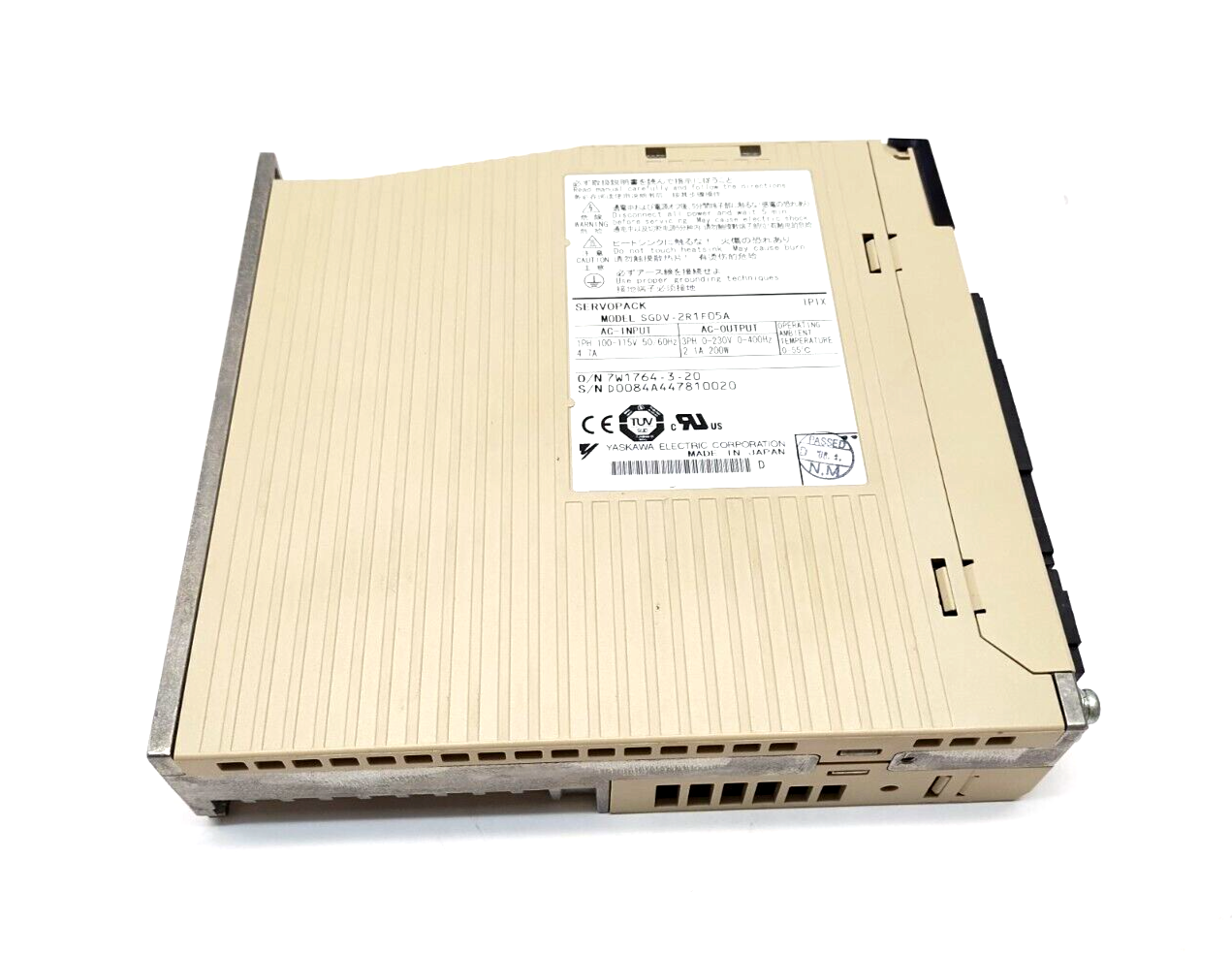 Yaskawa SGDV-2R1F05A Servopack AC Drive/Amplifier 3PH 200W Out NO CONNECTORS - Maverick Industrial Sales