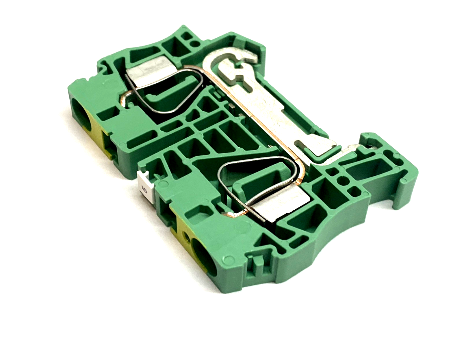 ZPE 6 | Weidmuller PE Earth Terminal Block 6mm² DIN Rail Green/Yellow 1608670000 - Used - Maverick Industrial Sales