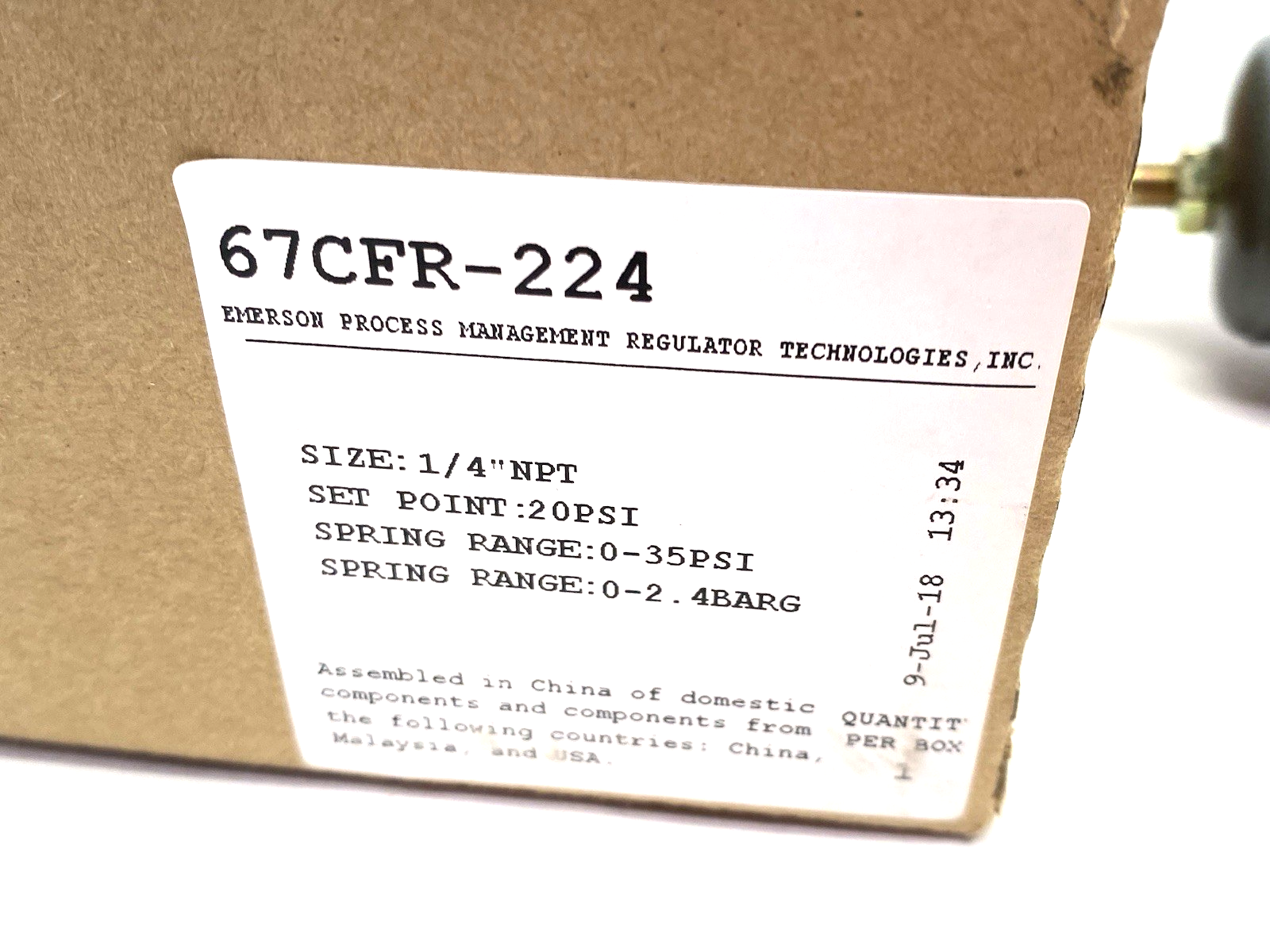 67CFR-224 | Emerson Fisher™ Instrument Supply Regulator, Compact, Smart Bleed - New Other - Maverick Industrial Sales