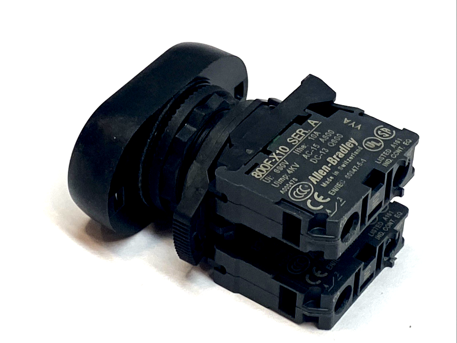 Allen-Bradley 800FP-U2F3F3 Green 2-Pos Push Button 22mm w/ 800F-X10 2NO - Maverick Industrial Sales