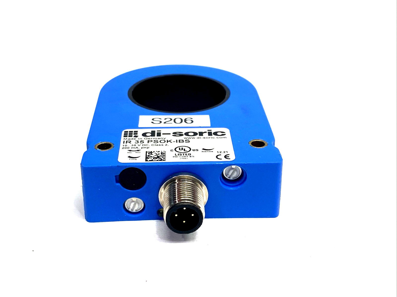 IR 35 PSOK-IBS | Di-Soric Inductive Ring Sensor 35.2mm I.D. 30mm Distance, 202436 - Used - Maverick Industrial Sales
