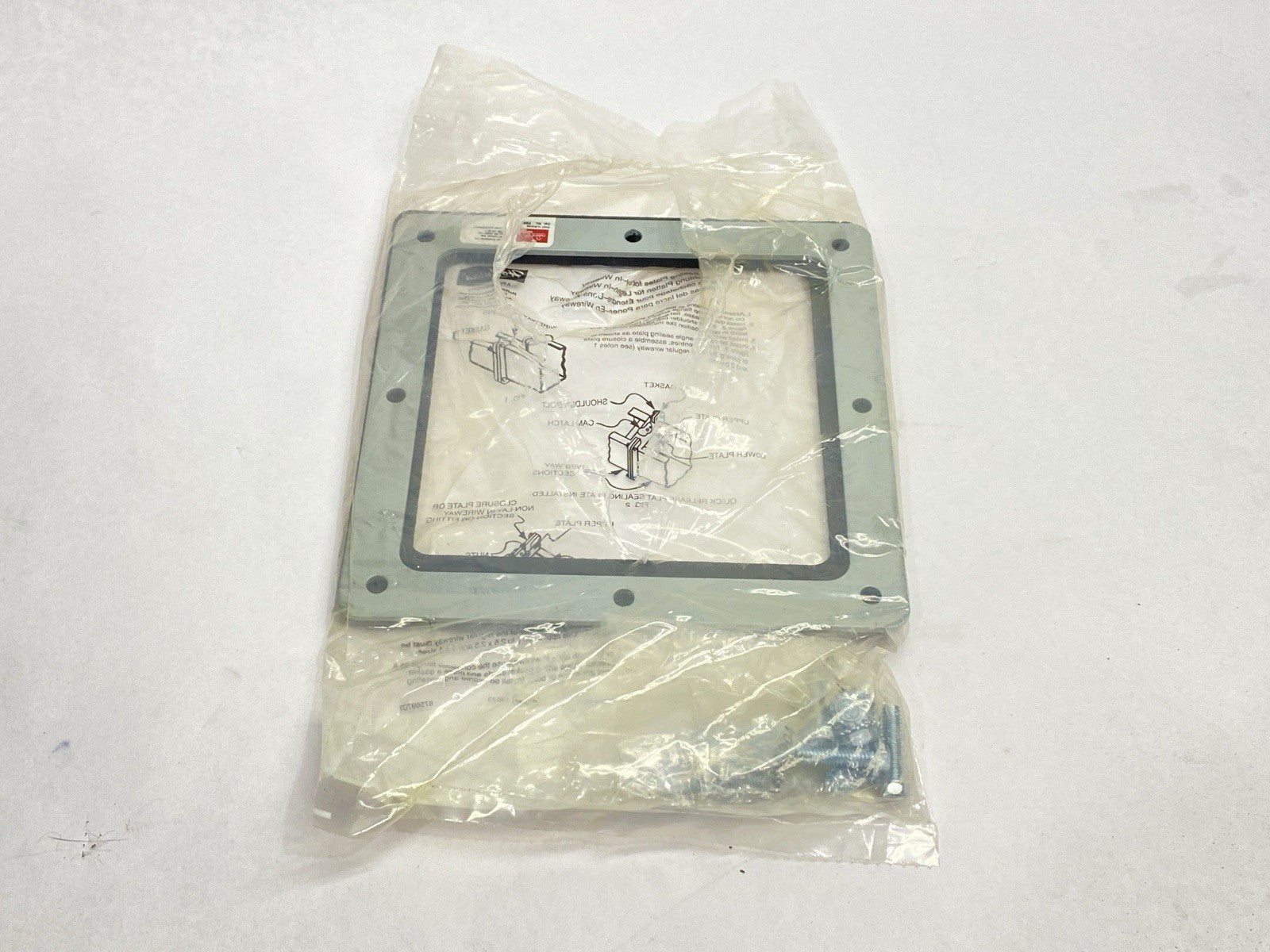 Hoffman F66LSAG Sealing Plate 90-Degree Angle Lay-in HC 6.00 x 6.00" Gray 18710 - Maverick Industrial Sales