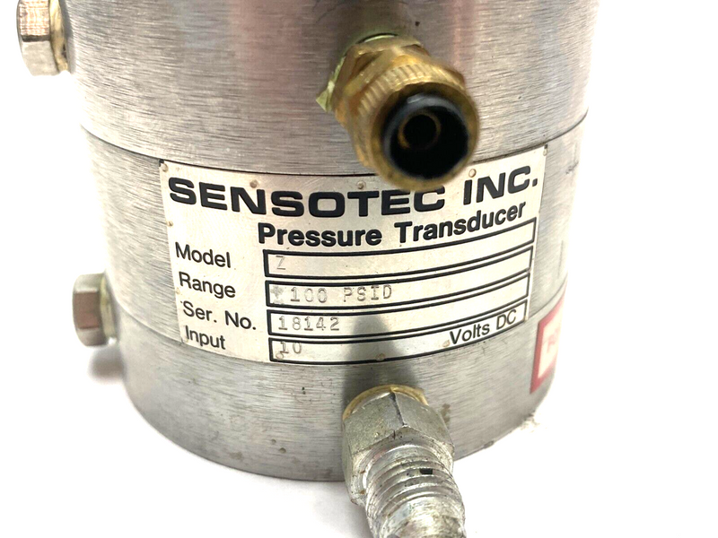 Sensotec Model Z Pressure Transducer 100psid 10VDC - Maverick Industrial Sales