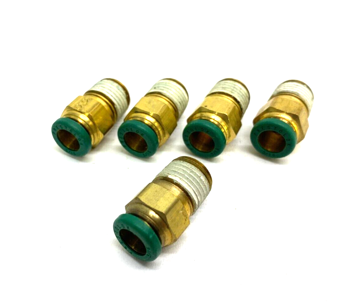 Parker W68PL-5-4 Prestolok Push-to-Connect Fitting 5/16" OD 1/4" NPT LOT OF 5 - Maverick Industrial Sales