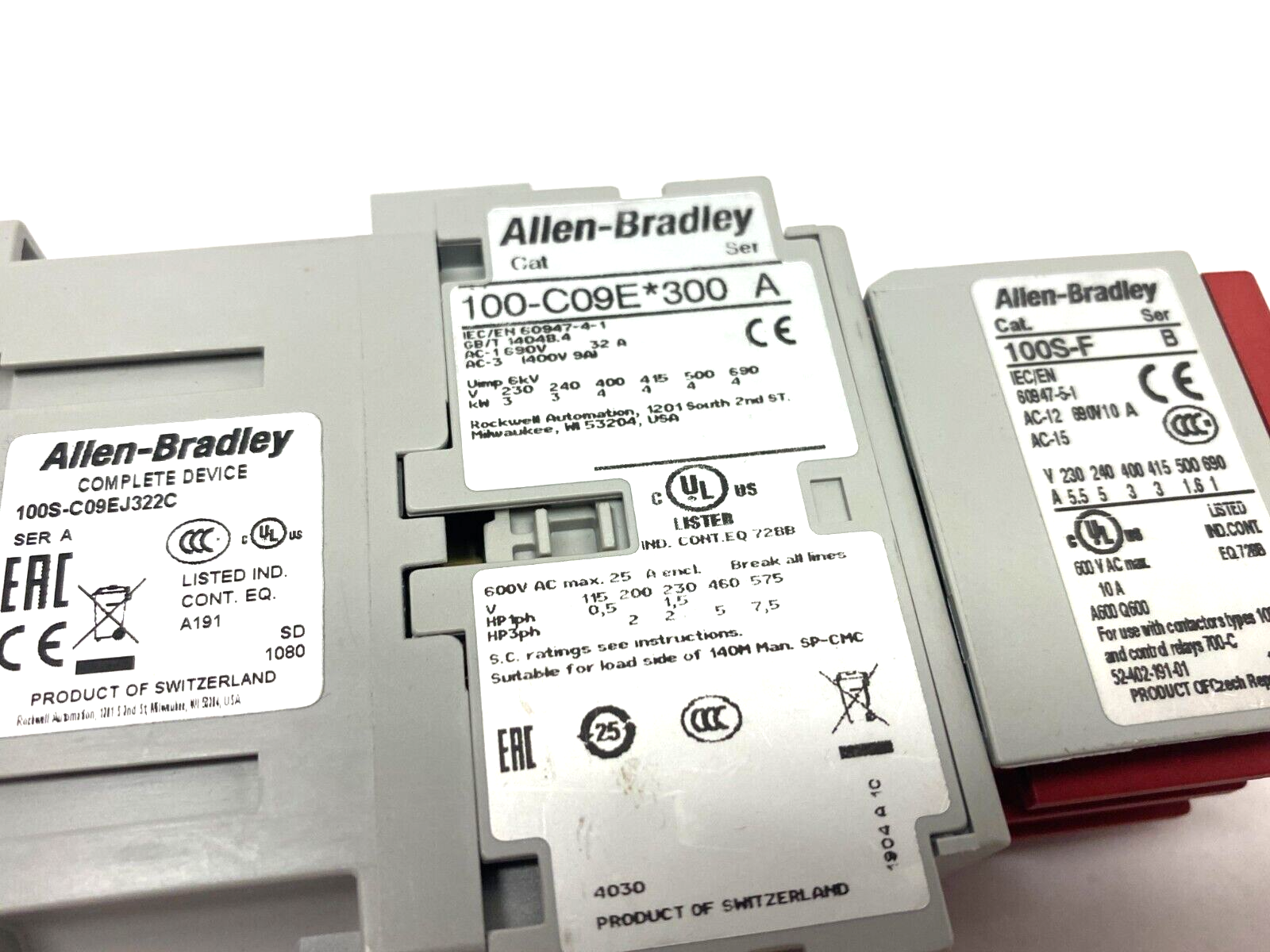 Allen Bradley 100S-C09EJ322C Ser. A Guardmaster Safety Contactor 3 NO, 1 NC - Maverick Industrial Sales