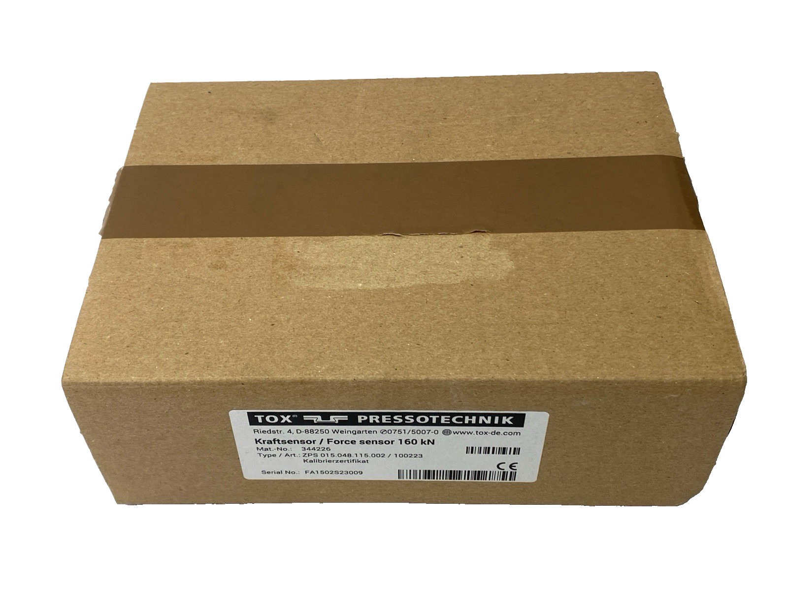 TOX PRESSOTECHNIK ZPS 015.048.115.002/100223 KraftSensor Force Sensor 160kW - Maverick Industrial Sales