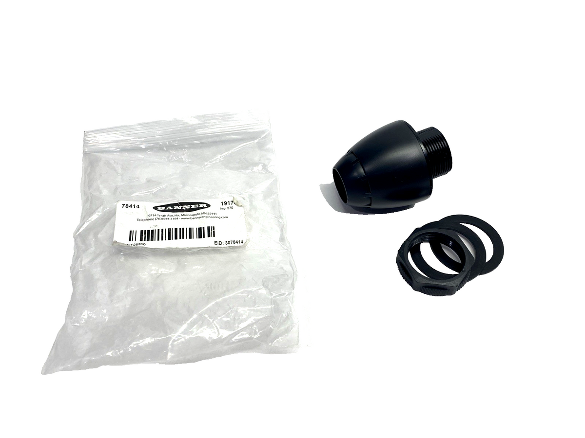 Banner SA-E12M30 Mounting Adapter/Cover, 1/2" NPSM/DN15 Pipe & 30mm 78414 2PK - Maverick Industrial Sales