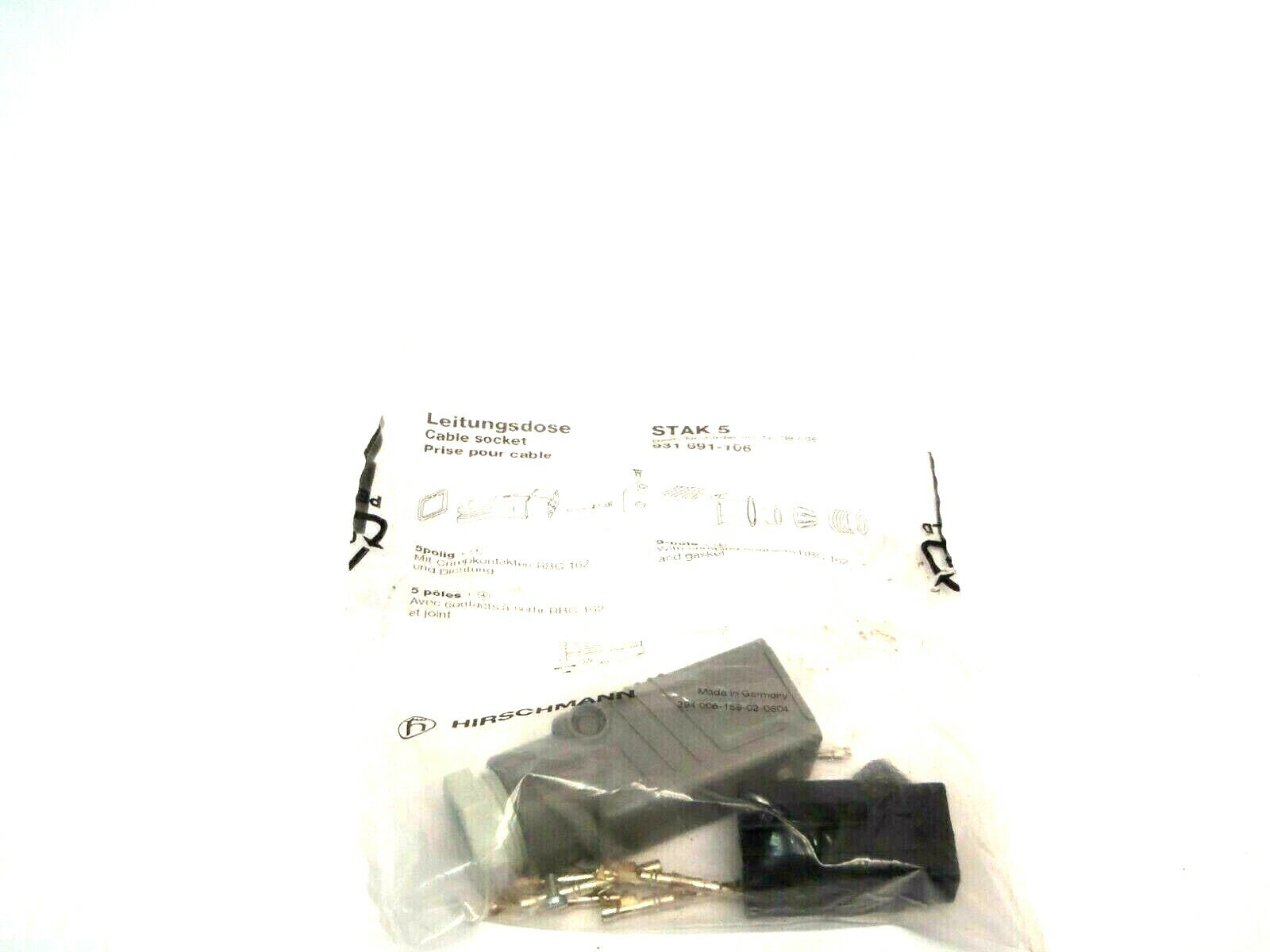 Hirschmann 931691-106 Cable Socket 5 Pole - Maverick Industrial Sales