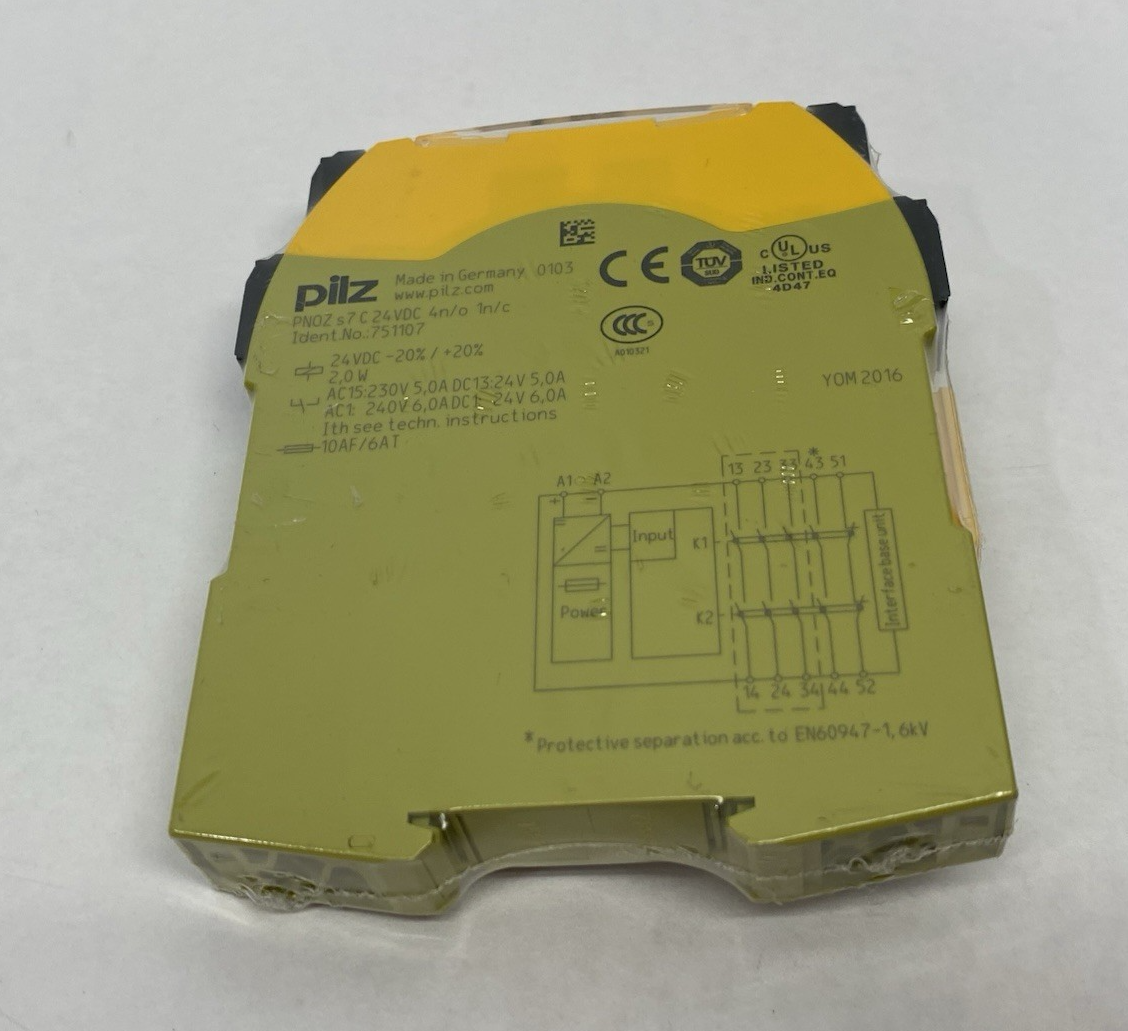 Pilz 751107 Sigma Contact Expansion Safety Relay PNOZ s7 C 24VDC 4 n/o 1 n/c - Maverick Industrial Sales