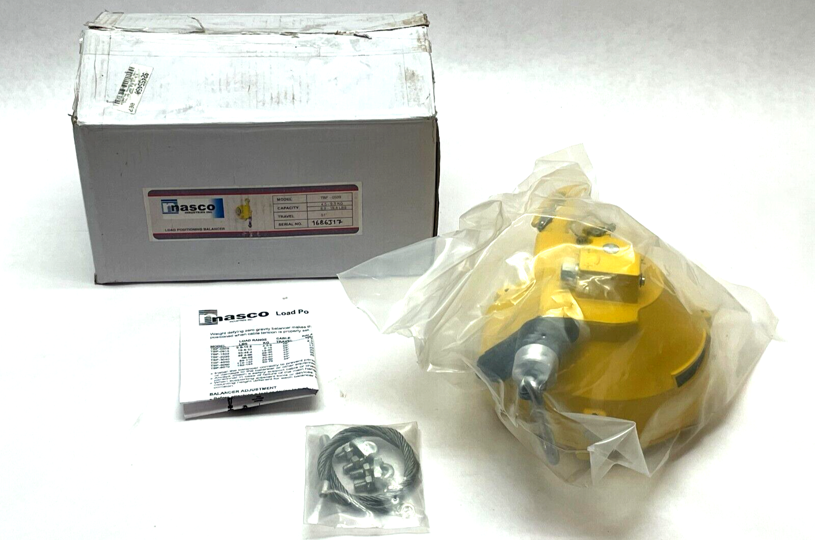 Nasco TBF-0509 Tool Balancer 19.8lb Max Load 5' Cable Length - Maverick Industrial Sales