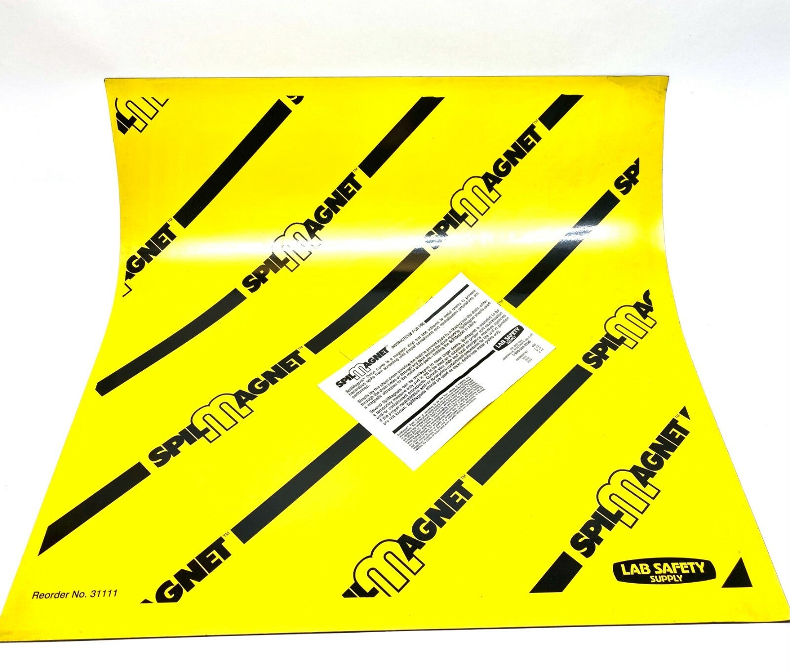 SpilMagnet 31111 Magnetic Yellow Drain Cover 24" L x 24" W Square - Maverick Industrial Sales