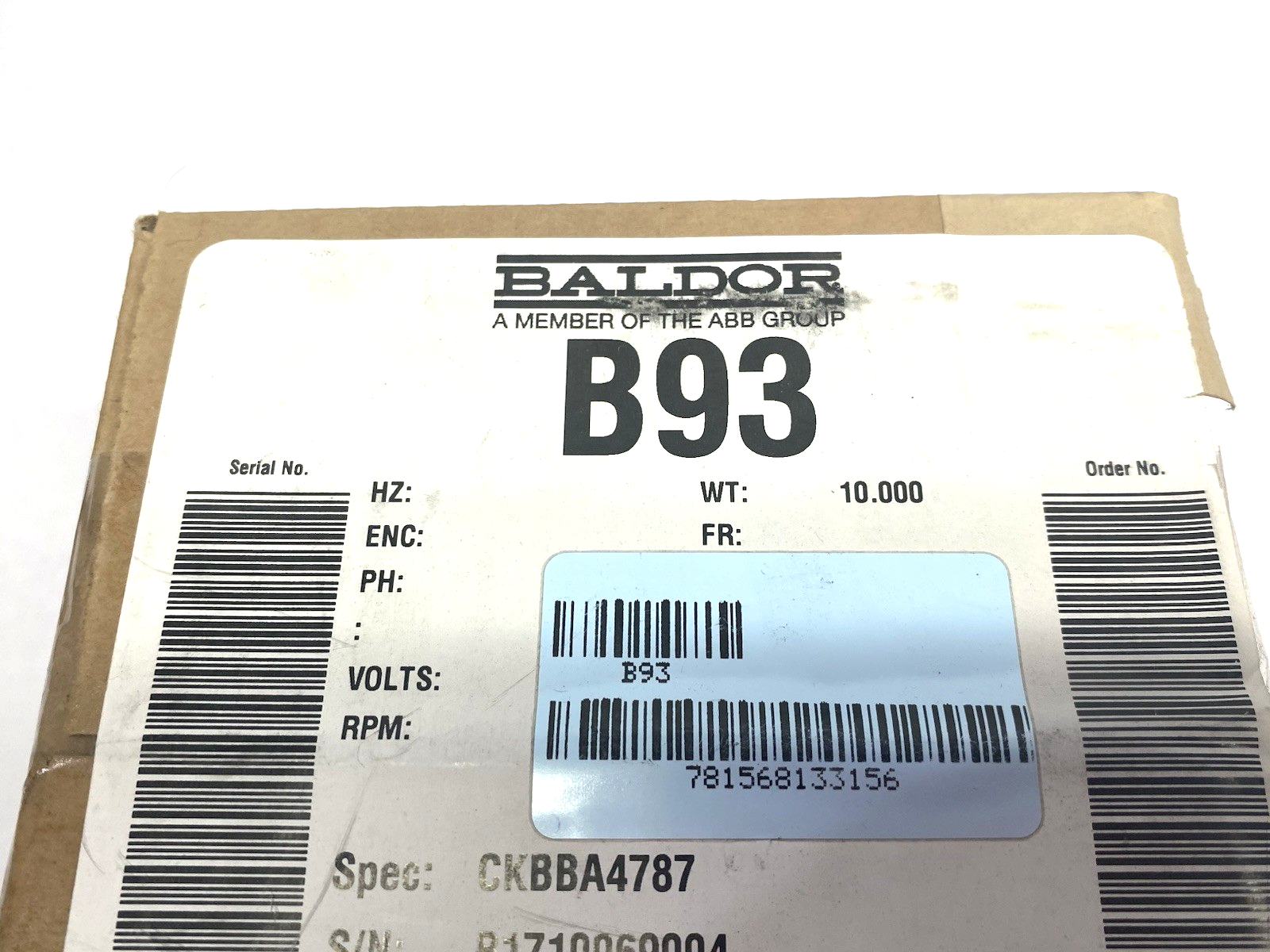 B93 | ABB Baldor Three-Point Motor Mount Bracket, Face Plate Kit CKBBA4787 - New - Maverick Industrial Sales