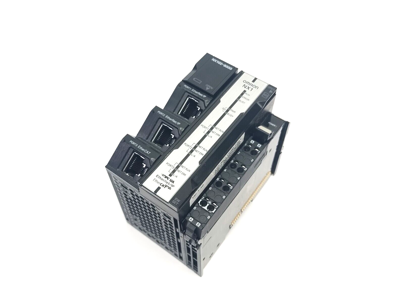 Omron NX102-9000 NX1 PLC Controller CPU Unit, 4-Axes, EtherCAT EtherNet/IP - Maverick Industrial Sales