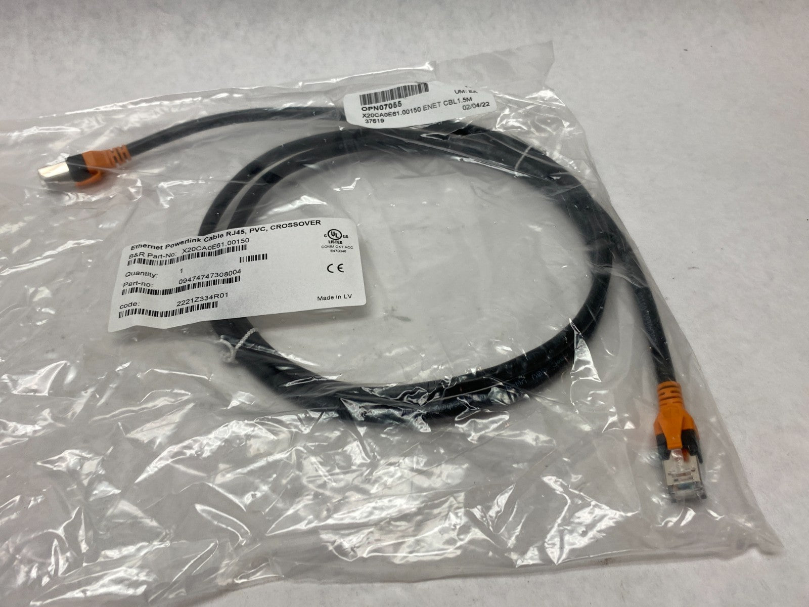 X20CA0E61.00150 | B&R Automation Ethernet POWERLINK Crossover Cable 2x RJ45 - New - Maverick Industrial Sales